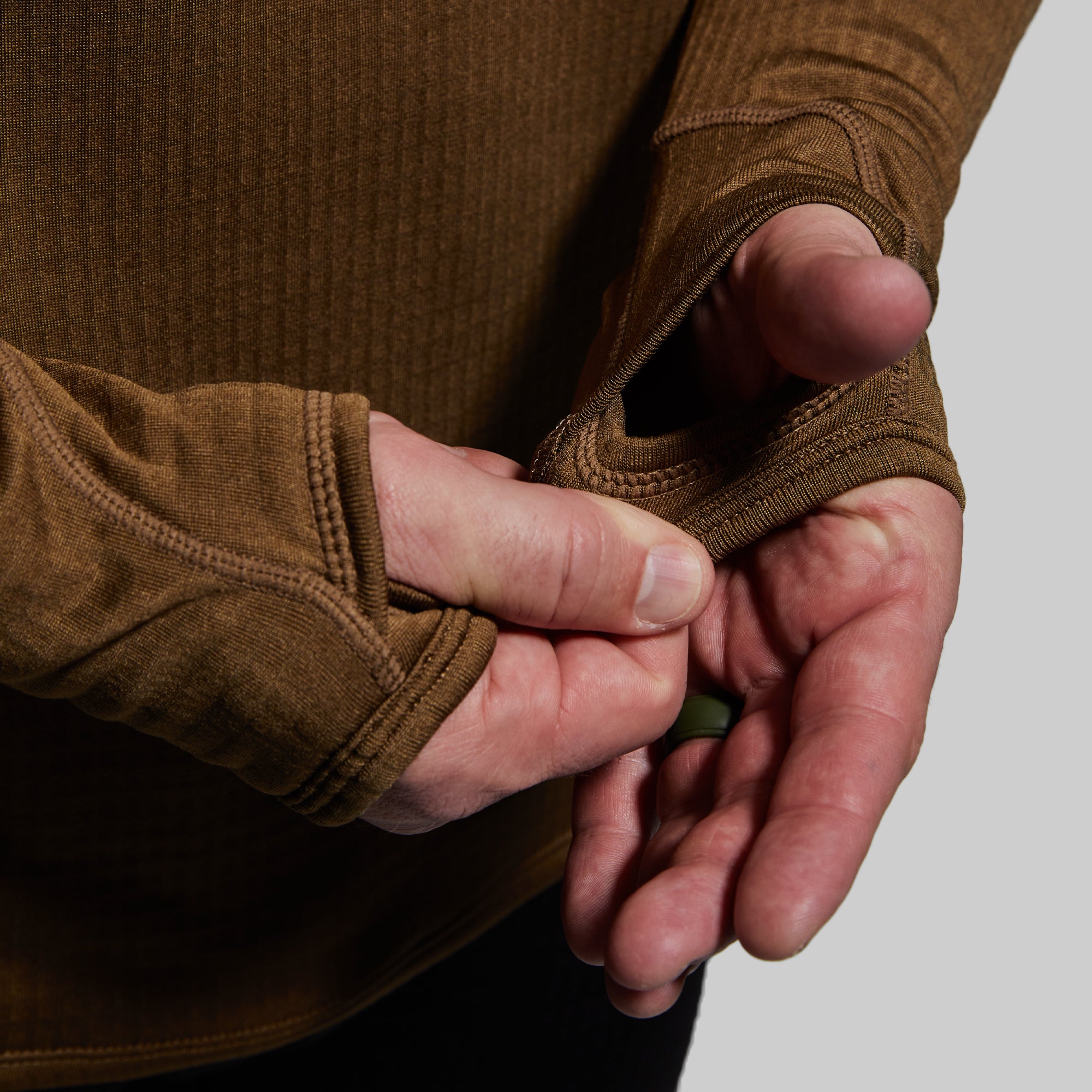 Men's Coyote Brown Long Sleeve Crew Neck Shirt - Lightweight Hunting & Outdoor Adventure Quiver Top for Hiking, Camping & Tactical Activities