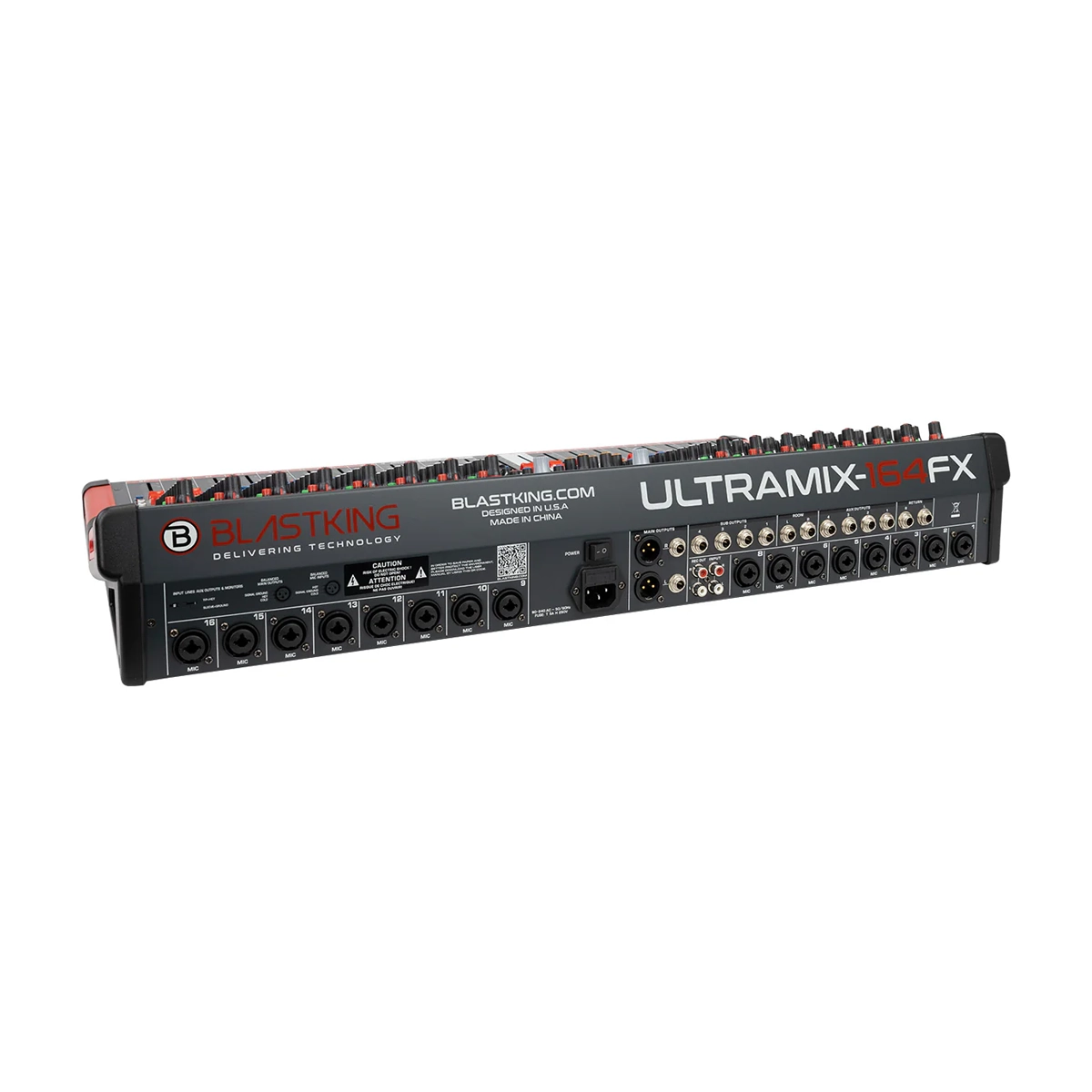 Blastking Ultramix 164FX 16-Channel Professional Audio Mixer Console - Perfect for Live Performances, Studio Recording & DJ Mixing