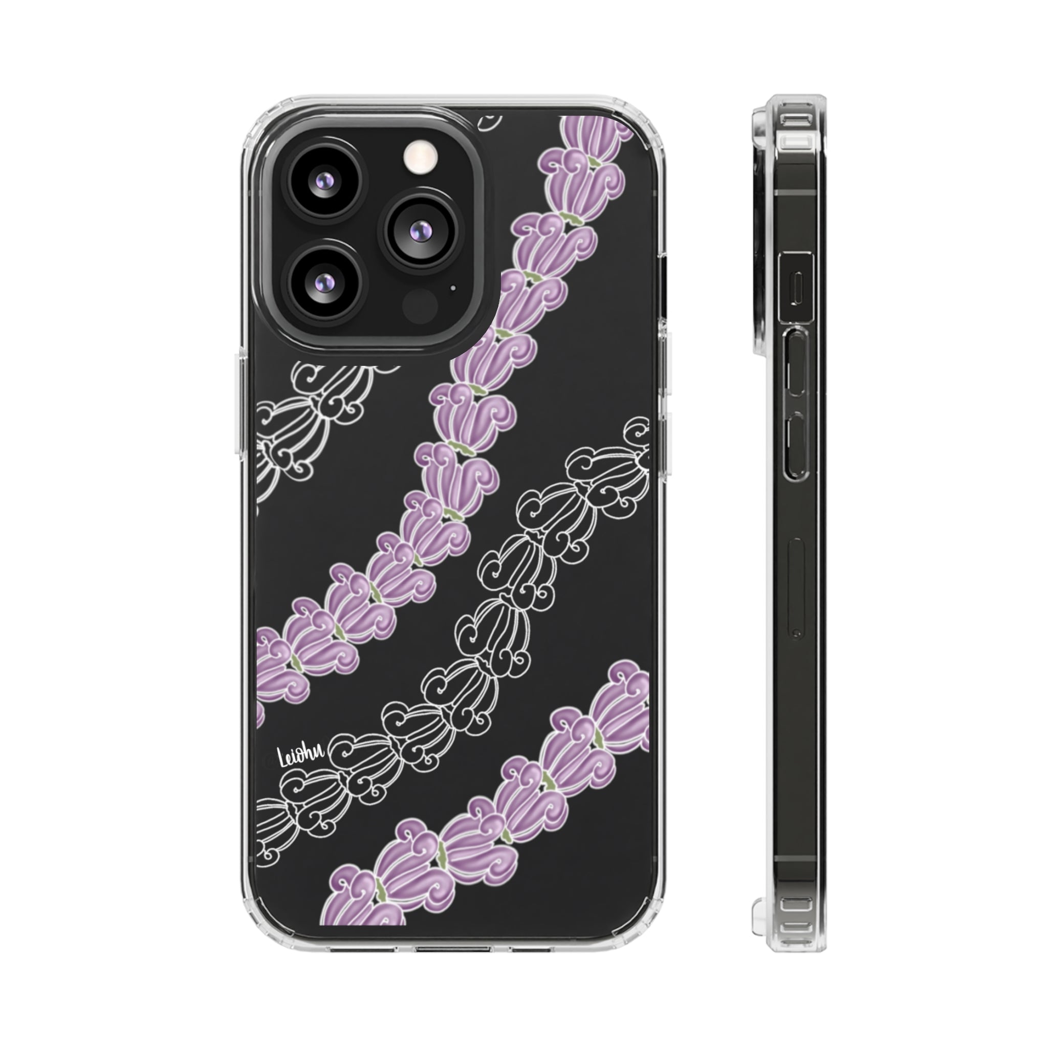 Royal Crown Lei Clear Phone Case - Durable Protective Cover for iPhone & Samsung - Perfect for Hawaiian Luau Parties, Beach Vacations & Themed Events
