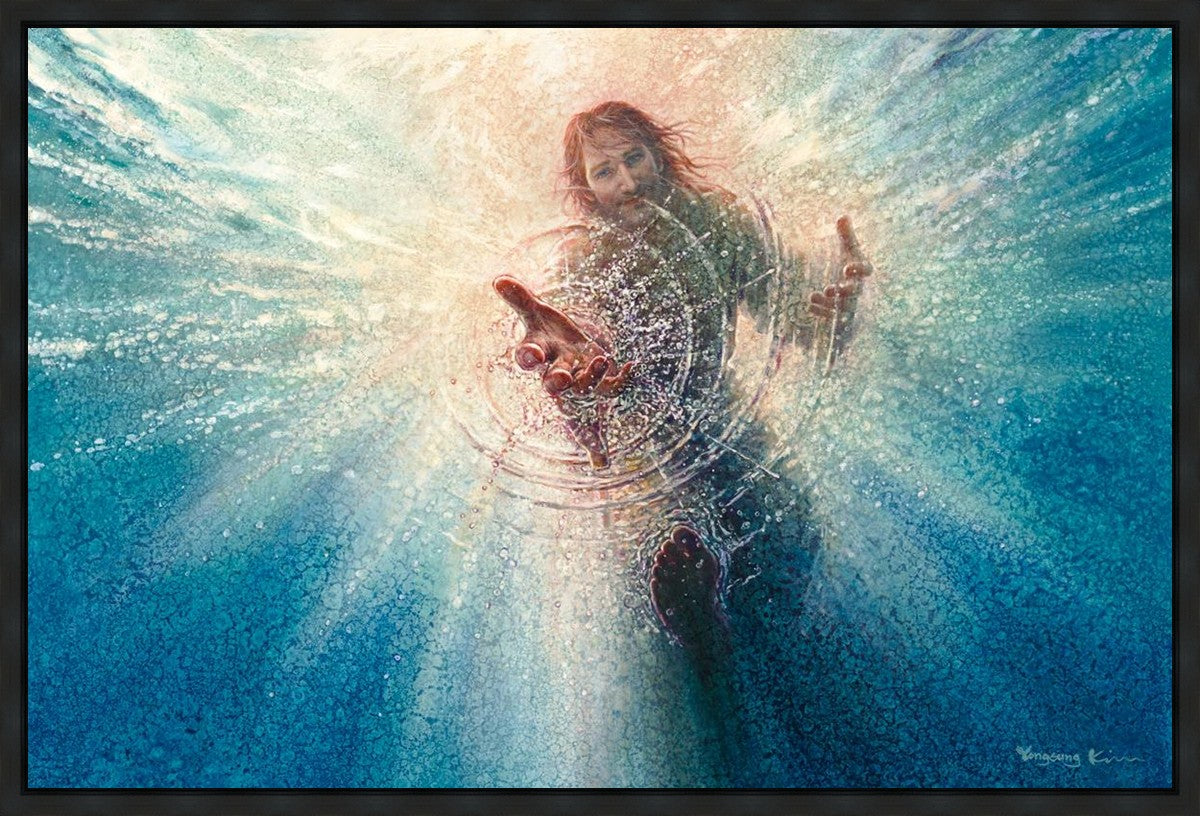 His Mighty Hand Gallery Wrap Canvas Art - Inspirational Christian Wall Decor for Home, Office & Church - Perfect for Living Room, Bedroom & Worship Spaces
