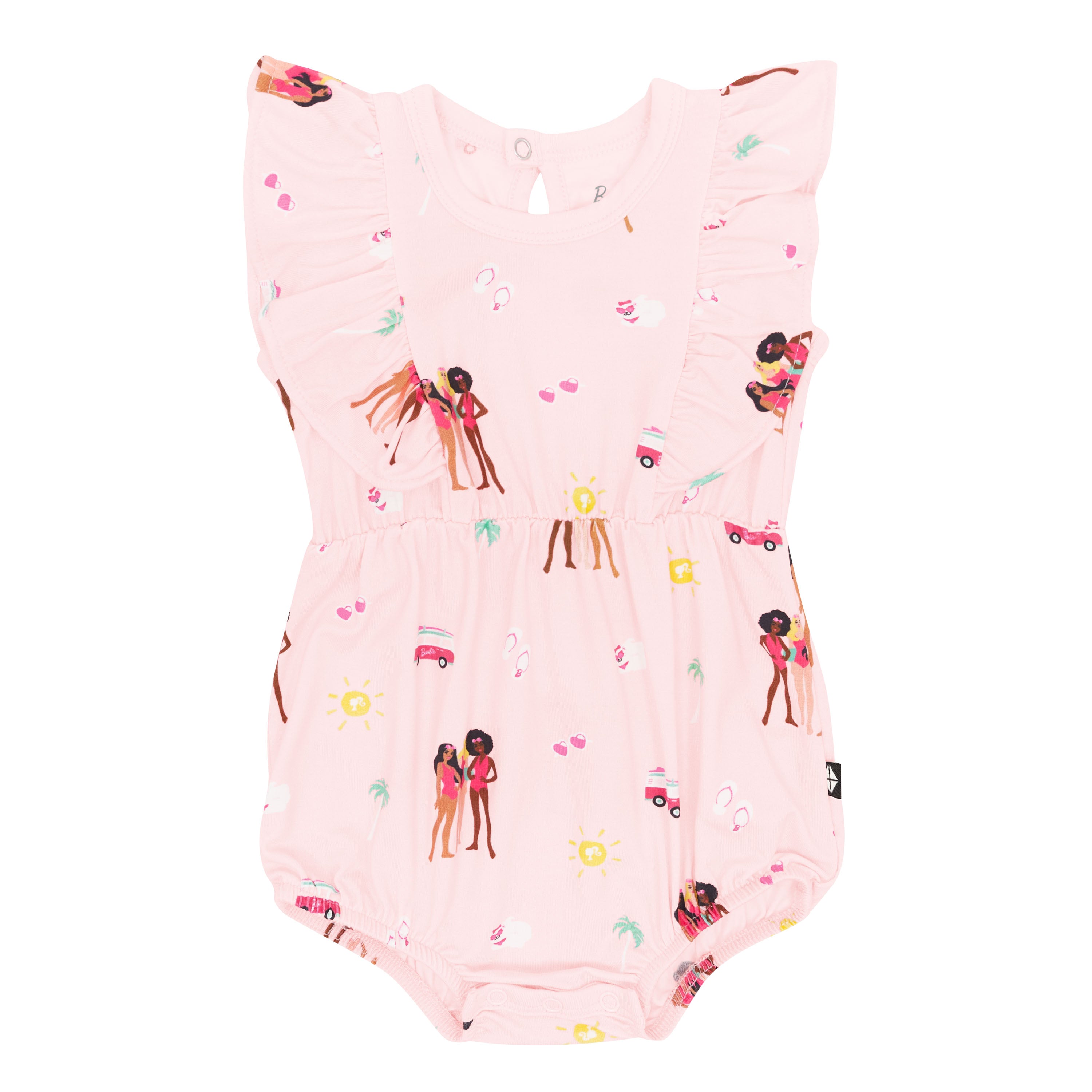 Barbie™ Beach Bubble Romper - Cute & Stylish Baby Jumpsuit for Girls | Perfect for Summer Outings, Beach Trips & Photo Shoots