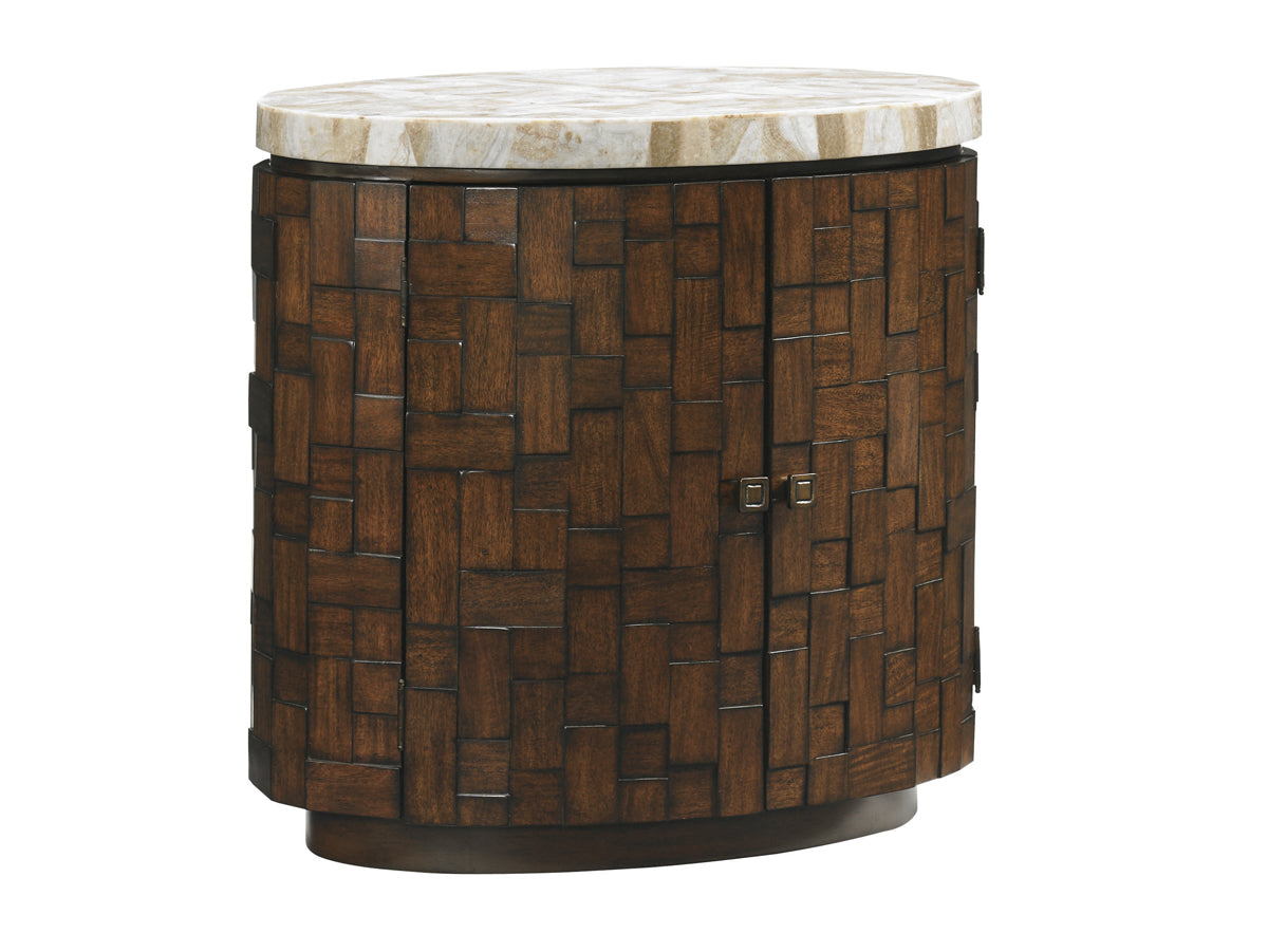 Tommy Bahama Home Banyan Oval Accent Table - Stylish Side Table for Living Room, Bedroom & Patio Decor - 556 950
