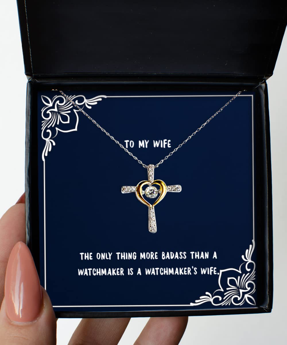 Elegant Wife Necklace - Unique Watchmaker-Inspired Jewelry Gift for Her | Perfect for Anniversaries, Birthdays & Romantic Surprises