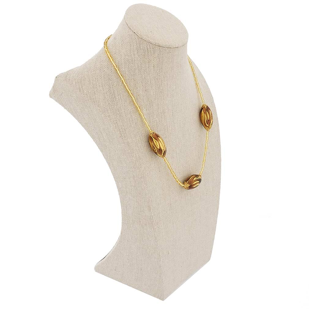 Venetian Murano Glass Royal Purple Pendant Necklace - Handcrafted Italian Jewelry for Women, Perfect for Weddings & Special Occasions
