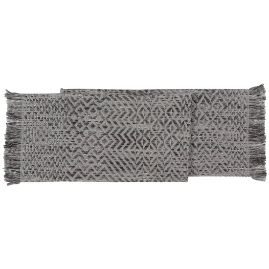 Now Designs Dove Pirouette Table Runner - Elegant White Linen Table Runner for Dining Room Decor, Wedding, Party & Holiday Table Setting - 72 Inch Long Rectangular Tablecloth