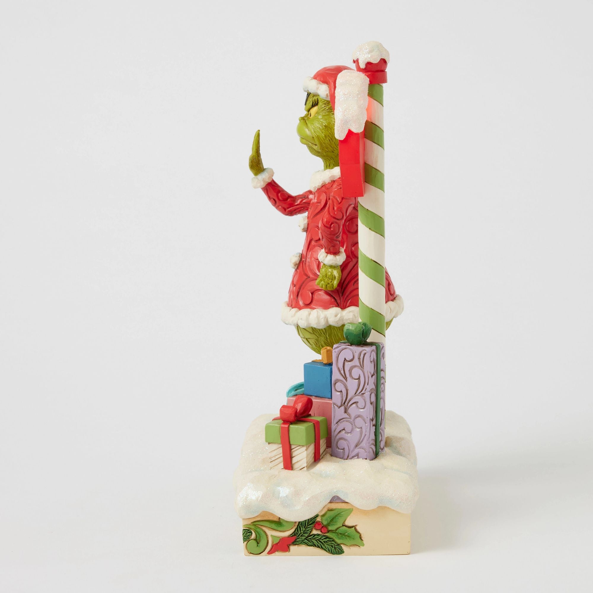 Grinch by Stop Sign LED Figurine - Christmas Decor, Holiday Home Decoration, Festive Party & Office Decor for Xmas