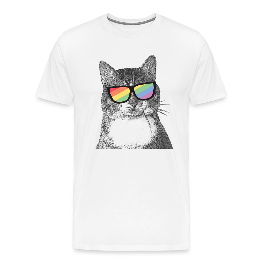 Pride Cat Classic Premium T-Shirt - LGBTQ+ Pride Graphic Tee for Men & Women - Comfortable Cotton Shirt for Pride Month, Parades & Everyday Wear