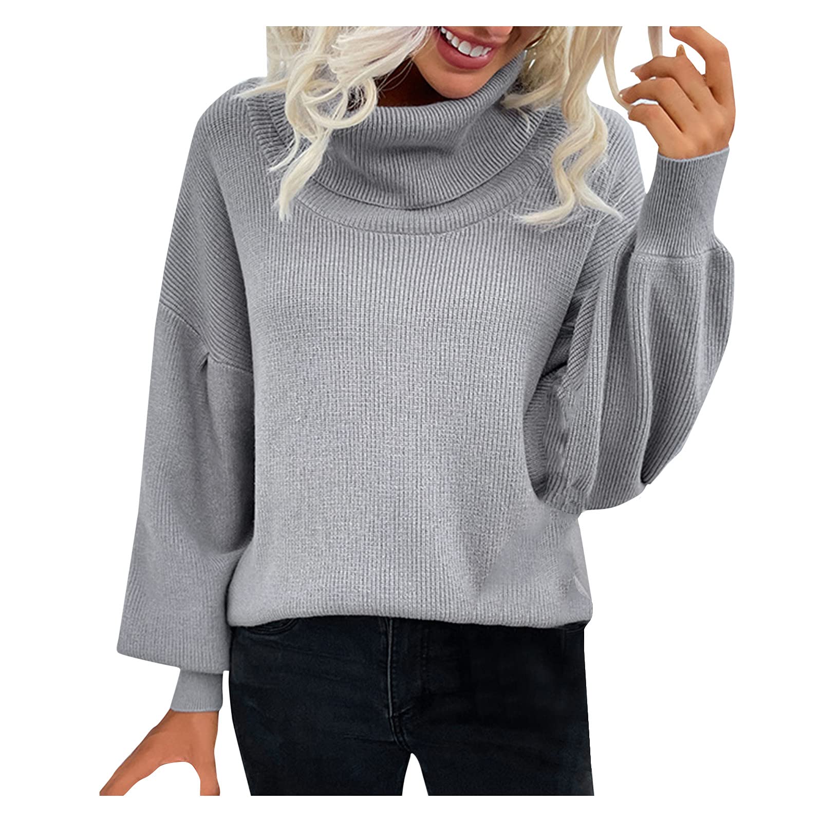 FEDULKSTORE Women's Casual Long Sleeve Pullover Sweater - Plus Size Fleece Jacket with Full Zip for Fall & Winter | Cozy Loungewear, Outdoor Activities & Layering Outfits