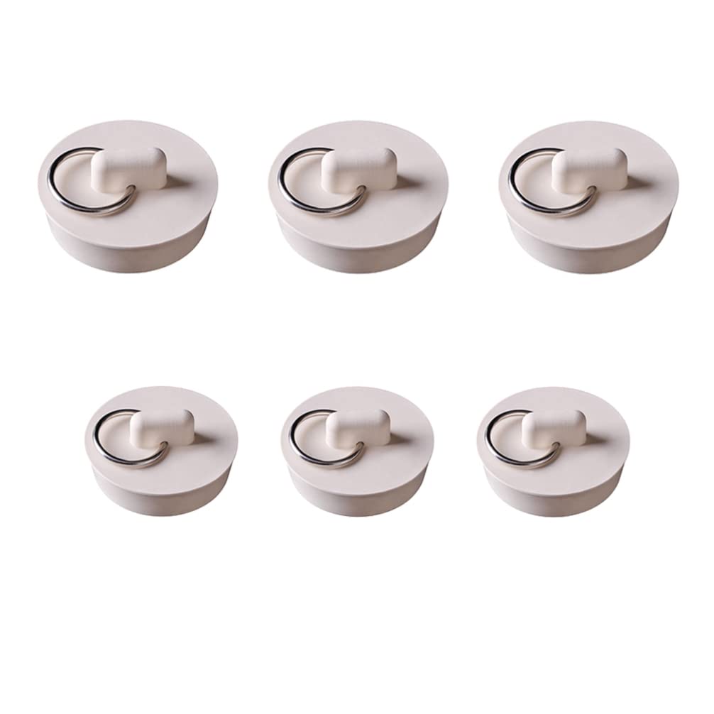 DOITOOL 6-Pack Sink Stoppers - Universal Drain Plugs for Kitchen & Bathroom Sinks, Bathtubs - Durable Rubber Sink Plug Rings for Home, RV, Hotel Use - Perfect for Hair Catcher, Water Conservation, Cleaning Tasks