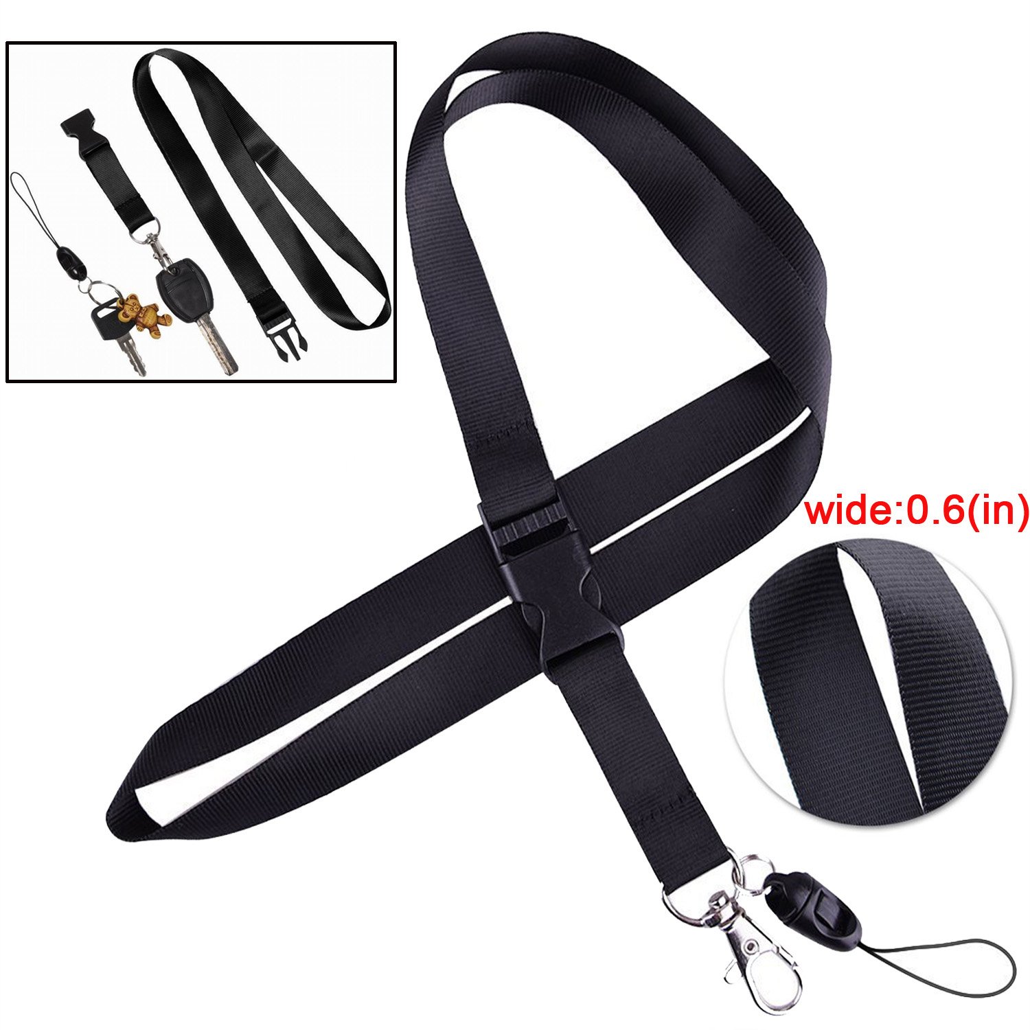 YOUOWO 5 Pack ID Lanyards with Badge Holder - Office, Cruise & Events
