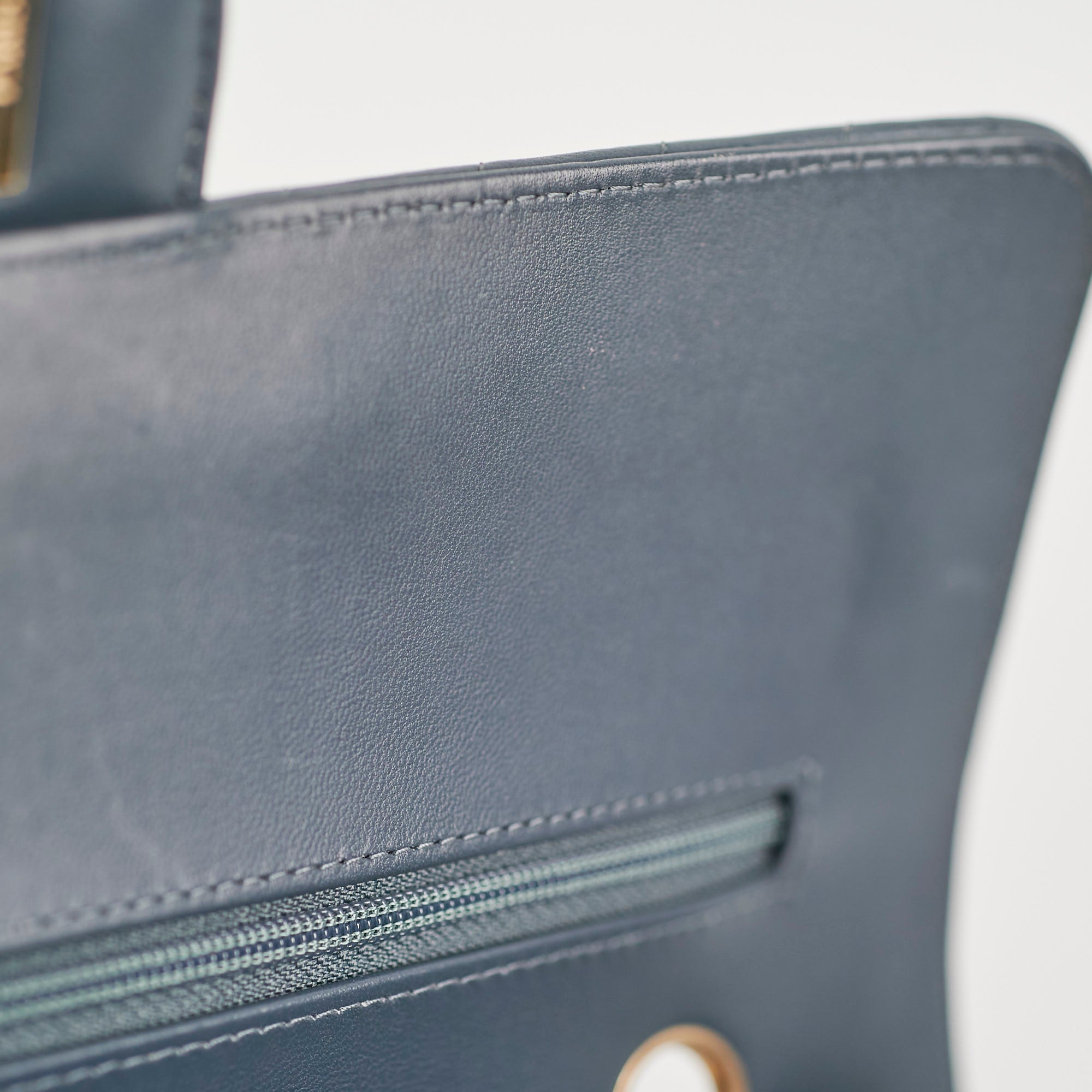 Chanel Chevron M/L Lambskin Classic Flap Bag in Dark Grey & Blue - Luxury Crossbody Shoulder Bag for Women, Perfect for Date Night & Special Occasions