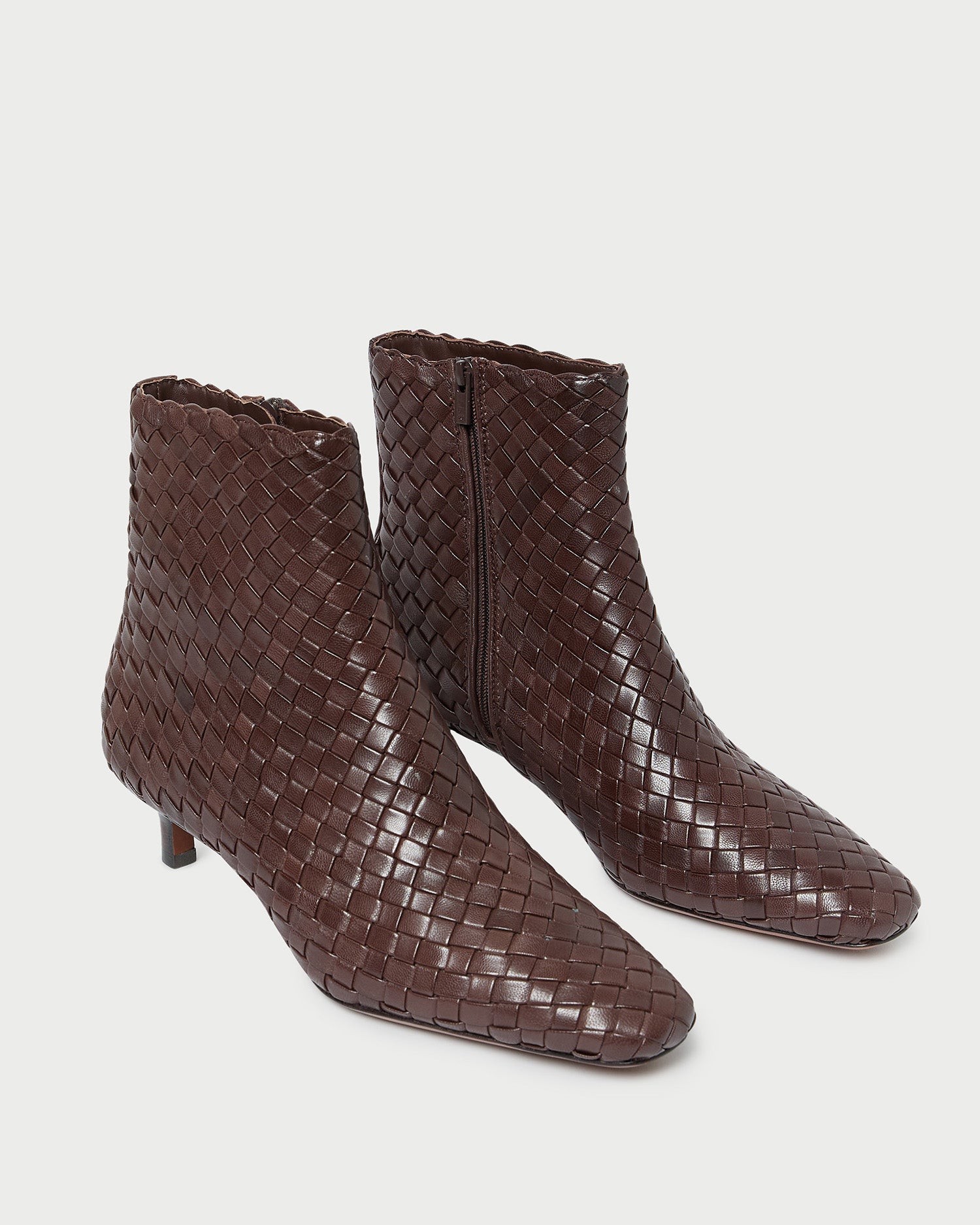 Marcella Women's Espresso Brown Woven Ankle Boots - Stylish & Comfortable Fall/Winter Fashion for Casual Outings & Office Wear