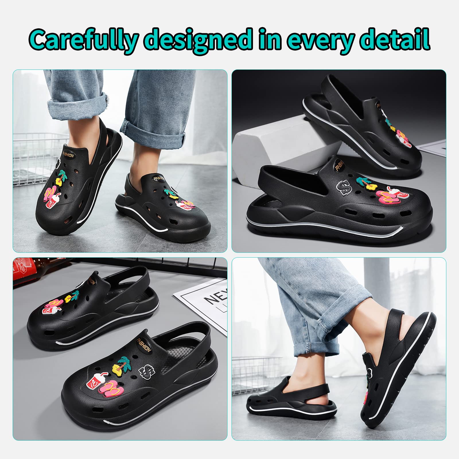 **Breathable Unisex Garden Clogs - Comfortable Slip-On Beach Sandals for Women & Men | Perfect for Summer, Gardening & Outdoor Activities**