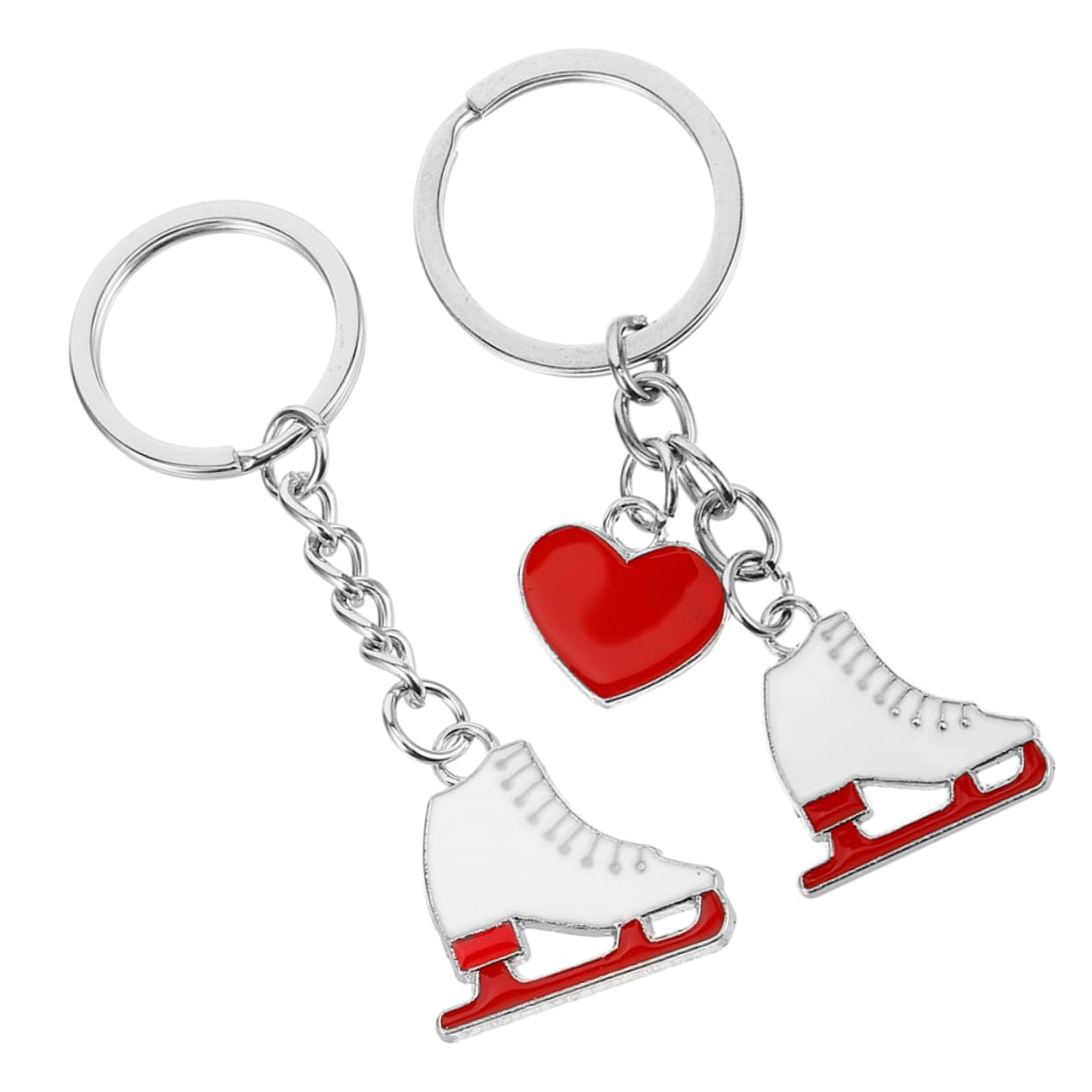 Parliky Metal Ice Skates Keychain Set - Unique Skater Accessories for Gifts, Bags, and Winter Sports Enthusiasts