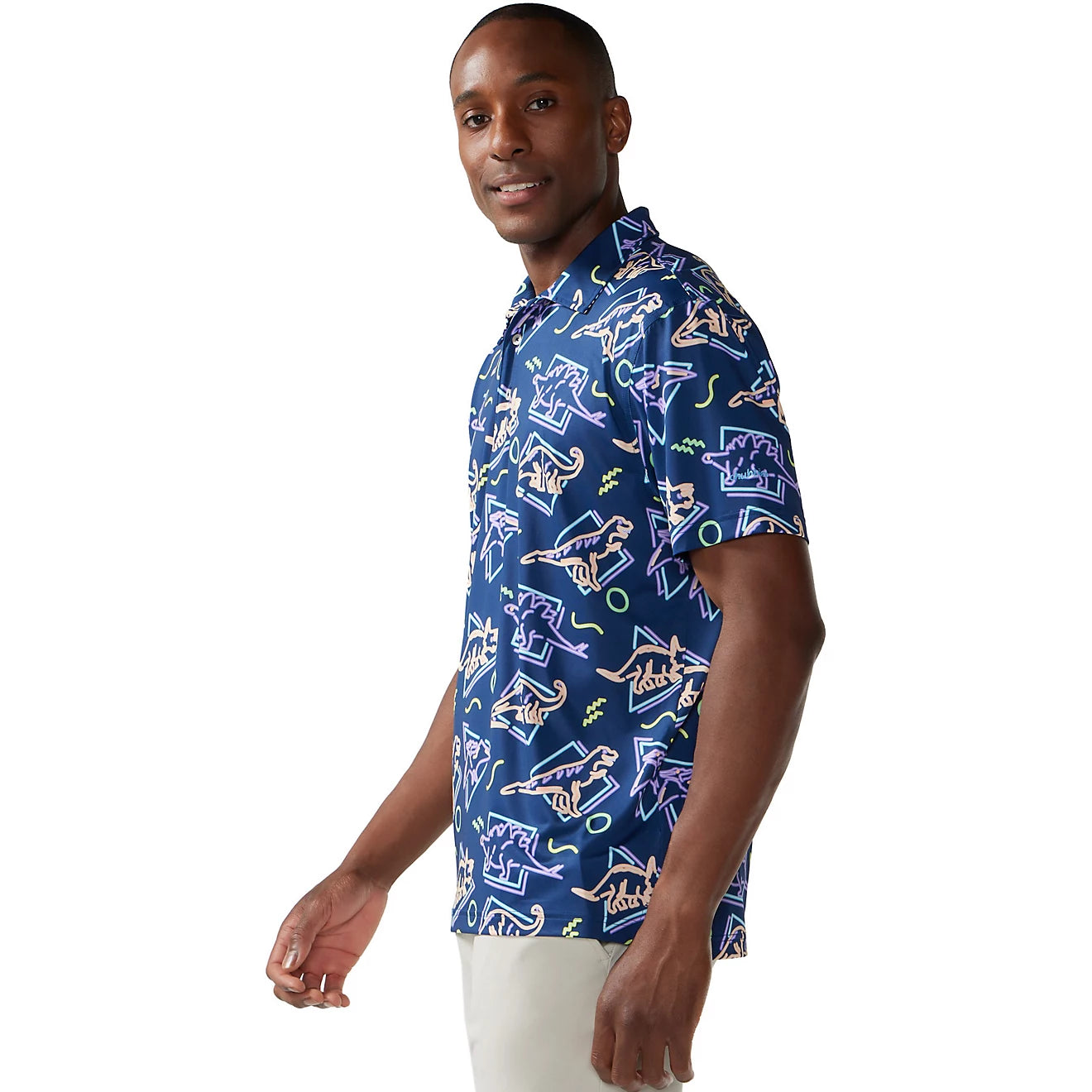 Chubbies The Squad Goal Performance Polo Shirt for Men - Moisture Wicking, Breathable Navy Golf Shirt - Perfect for Golf, Tennis & Casual Wear