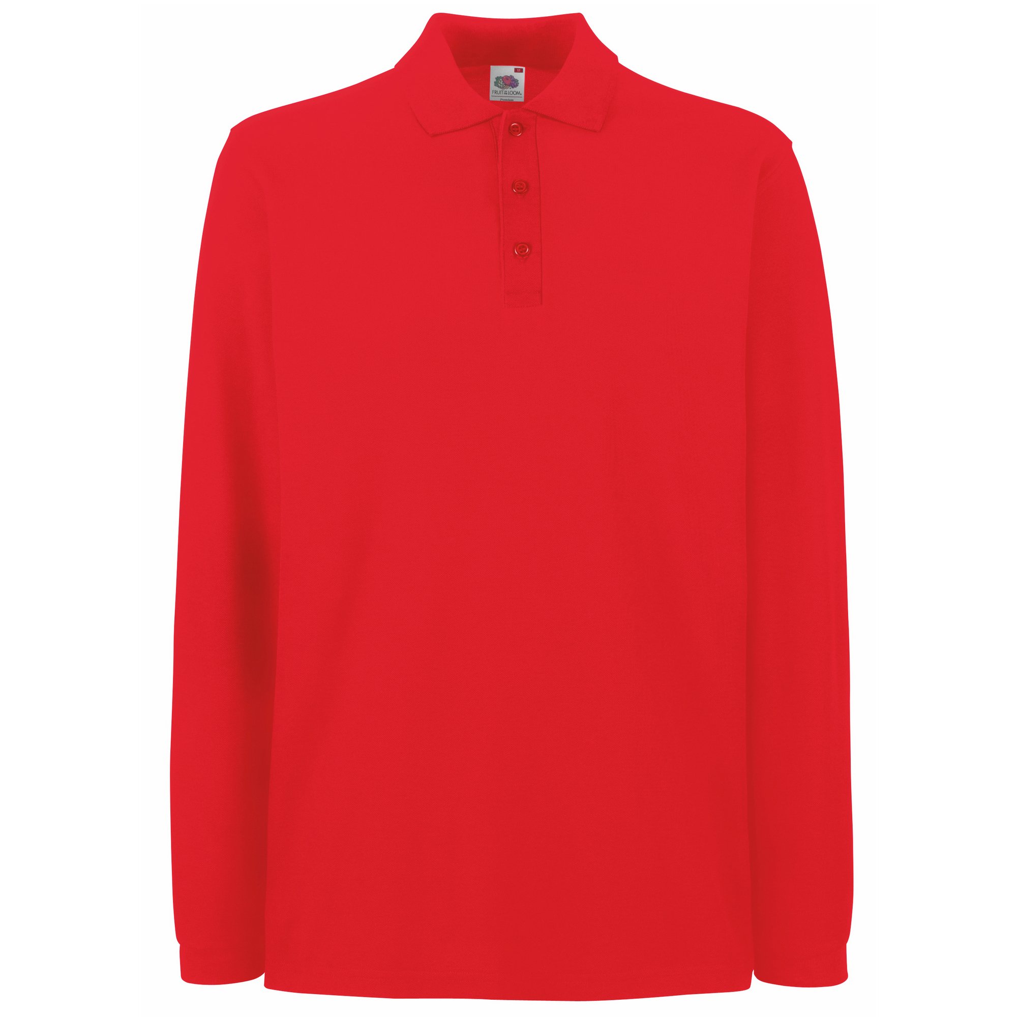 Fruit of The Loom Men's Premium Long Sleeve Polo Shirt - Comfortable Cotton Work Shirt for Business Casual & Office Wear