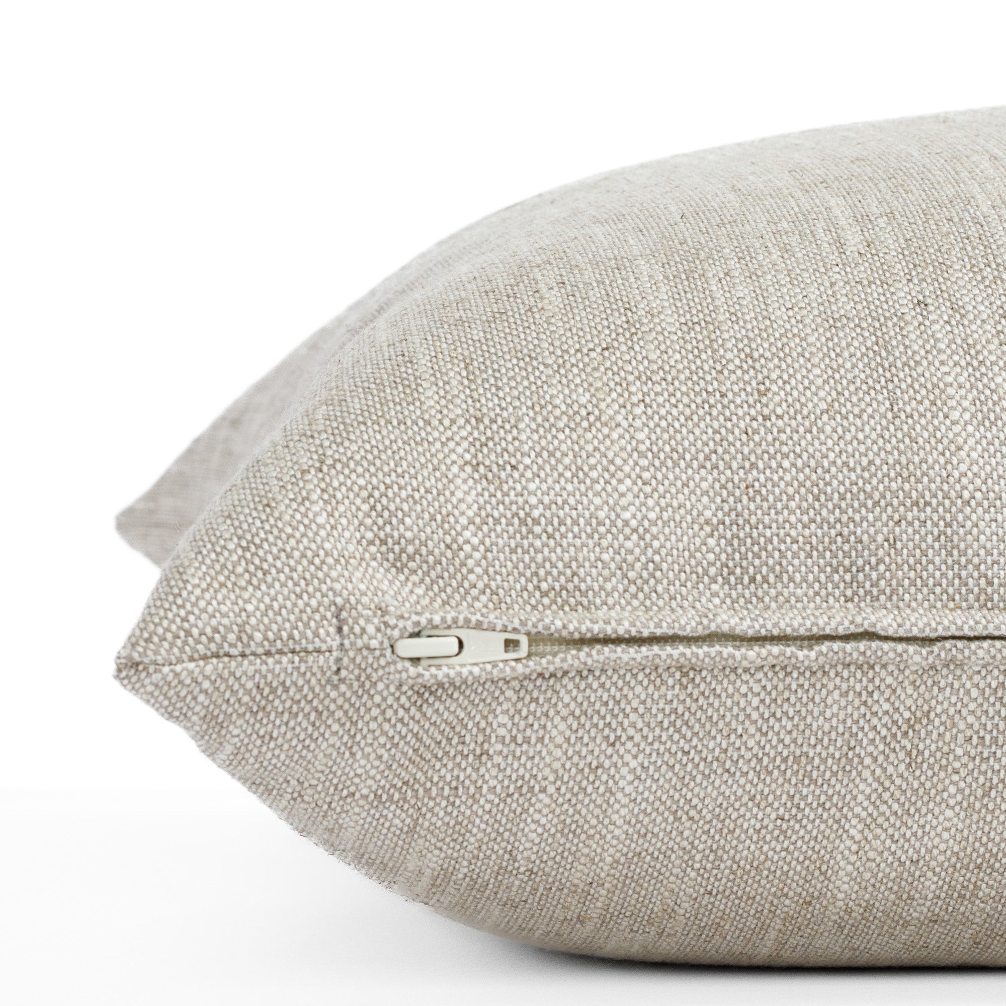 Brussels 22x22 Inch Decorative Throw Pillow Cover in Oatmeal - Perfect for Sofa, Bed, Couch & Home Decor