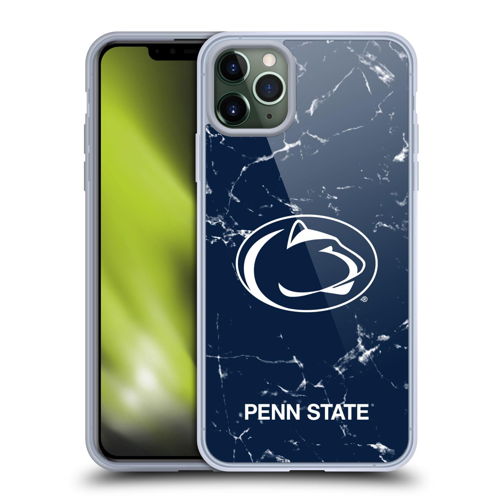 Officially Licensed Pennsylvania State University PSU Marble Soft Gel Phone Case for Apple iPhone 11 Pro Max - Durable Protection with Stylish College Design, Perfect for Students, Alumni and Football Fans
