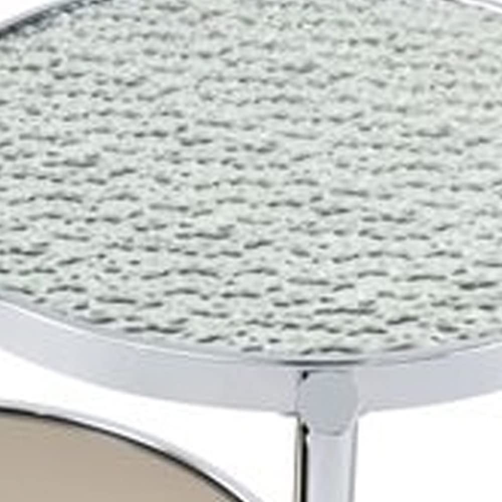 Benjara Modern Twin Top Coffee Table with Tubular Rounded Legs in Silver Finish - Perfect for Living Room, Lounge & Office Decor