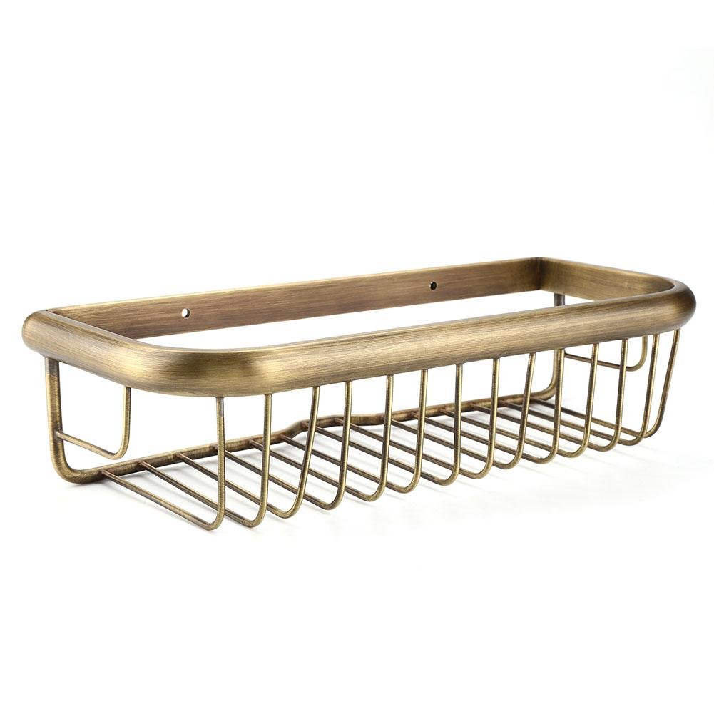 Yosoo Solid Copper Bathroom Shelf - 30cm Wall Mounted Shower Basket for Shampoo & Bath Storage | Rustproof & Durable Bathroom Organizer for Showers, Vanities & Spa Areas