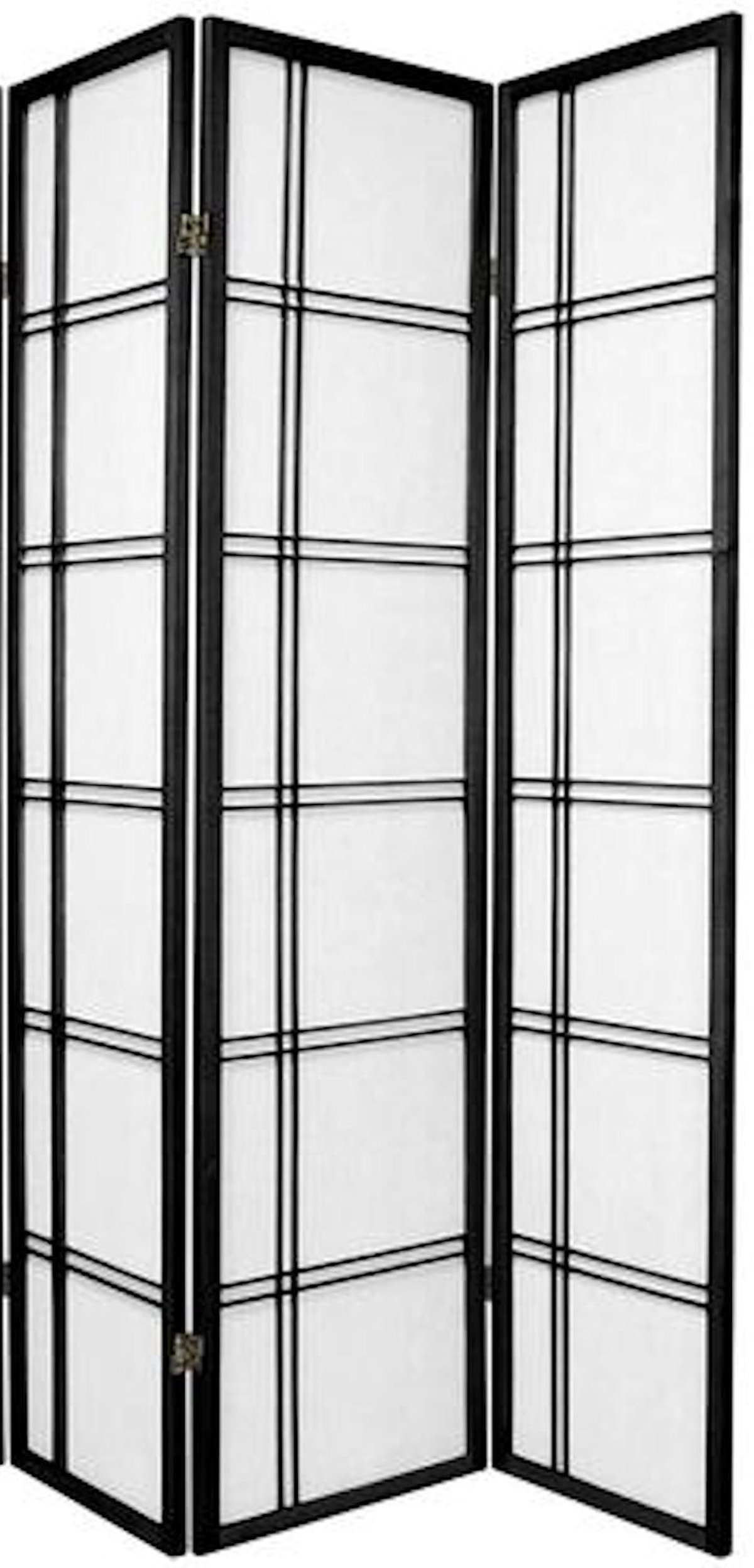 Legacy Decor 3 & 4 Panel Room Dividers - Black, Cherry, Natural & White Colors | Privacy Screen for Home, Office & Studio Spaces