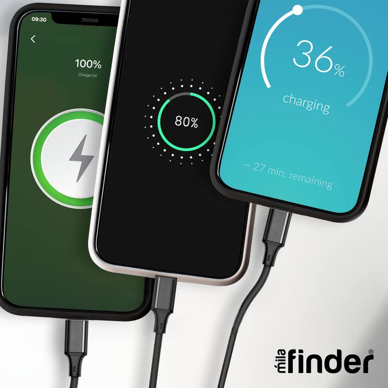 3-in-1 USB Charging Cable 10ft - Fast Charging Multi-Device Cable for iPhone, Android, iPad - Universal Phone Charger Cord - Durable Nylon Braided Smartphone Accessories (Silver) - Perfect for Home, Office, Car & Travel Charging
