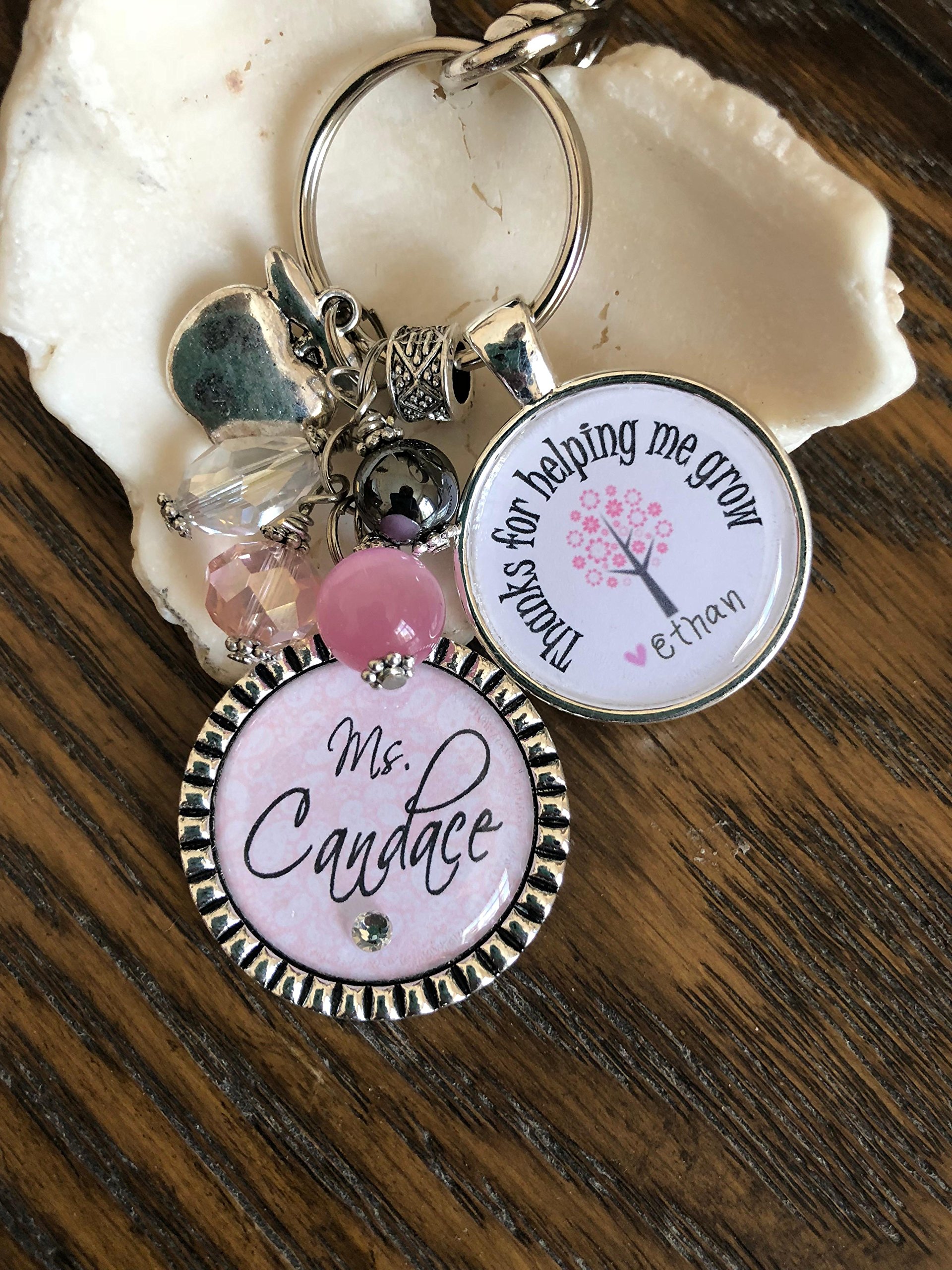 Personalized Teacher Gift Keychain - Custom Name Engraved for Mom, Nana, Big Sister, Aunt | Appreciation Present for Educators | Perfect for Teacher Appreciation Week, Graduation Gifts & Thank You Tokens