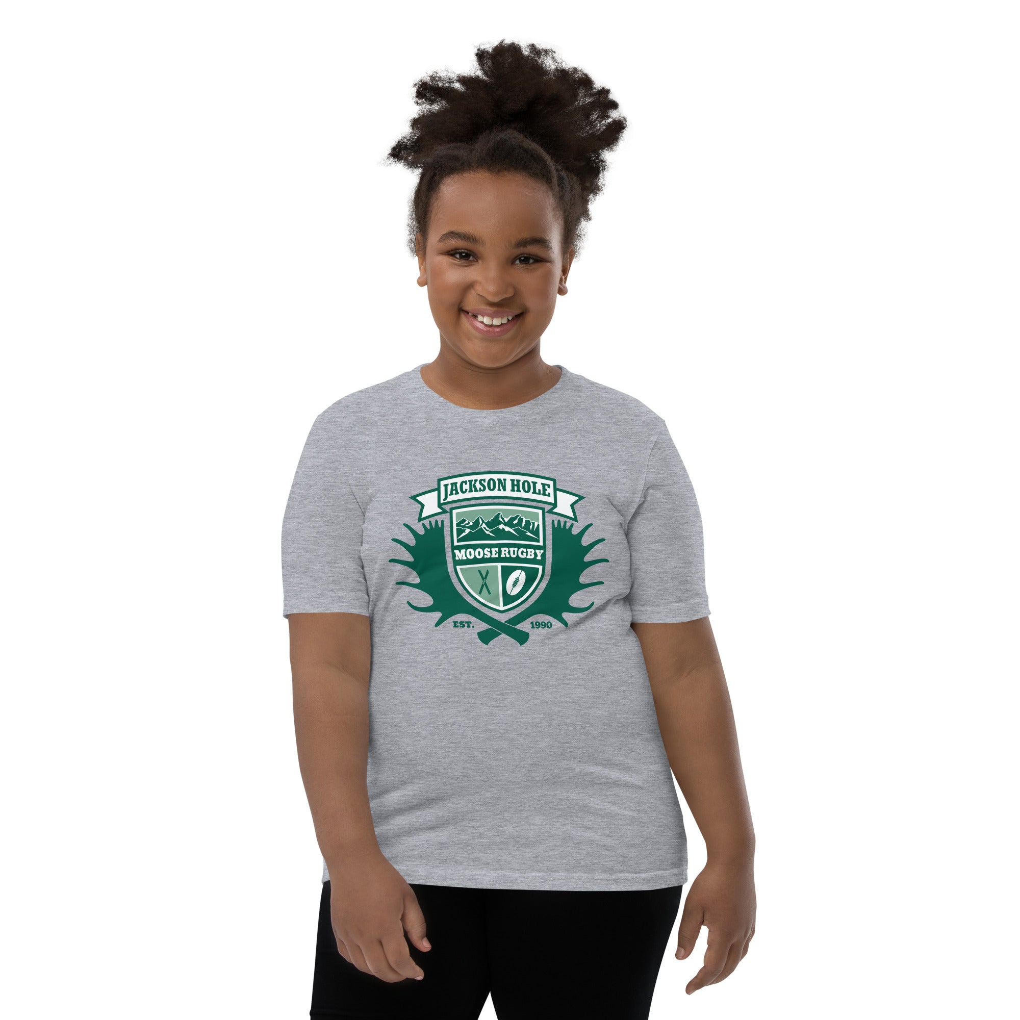 JH Moose Rugby Youth Social Tee - Comfortable Cotton T-Shirt for Boys & Girls - Perfect for Sports, School & Casual Wear
