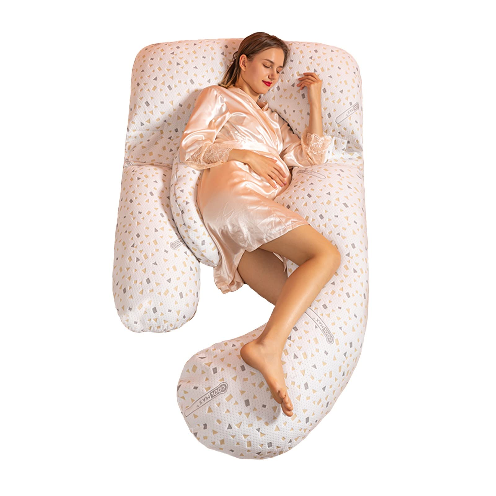 **U-Shaped Maternity Body Pillow for Pregnancy & Nursing – Side Sleeping Support with Detachable Pillowcase (Easy Cleaning) – Perfect for Comfort During Pregnancy, Breastfeeding & Postpartum Recovery (Style2)**