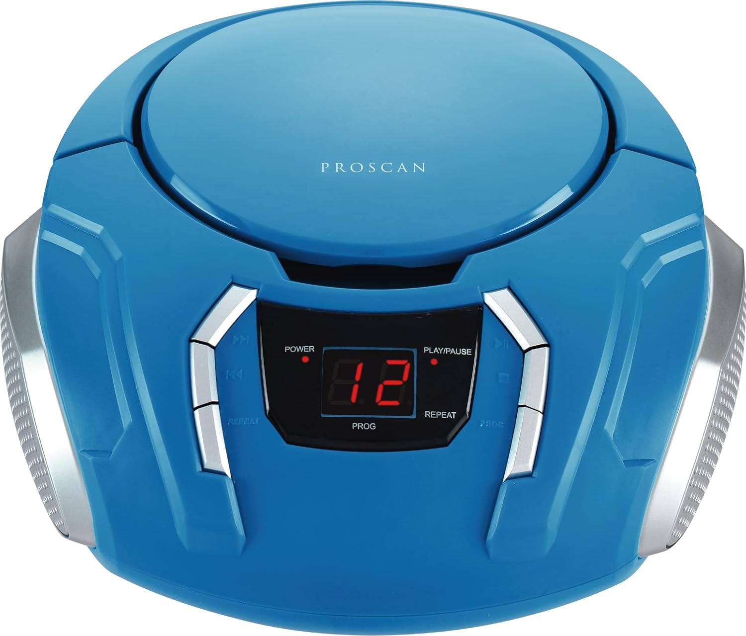 PROSCAN ELITE Portable CD Player Boombox with AM/FM Radio, Built-in Speakers & Aux Input for Phone/Headphones - Home & Travel Use with AC Adapter or C Batteries - Perfect for Music Lovers, Bedroom Listening & Outdoor Activities