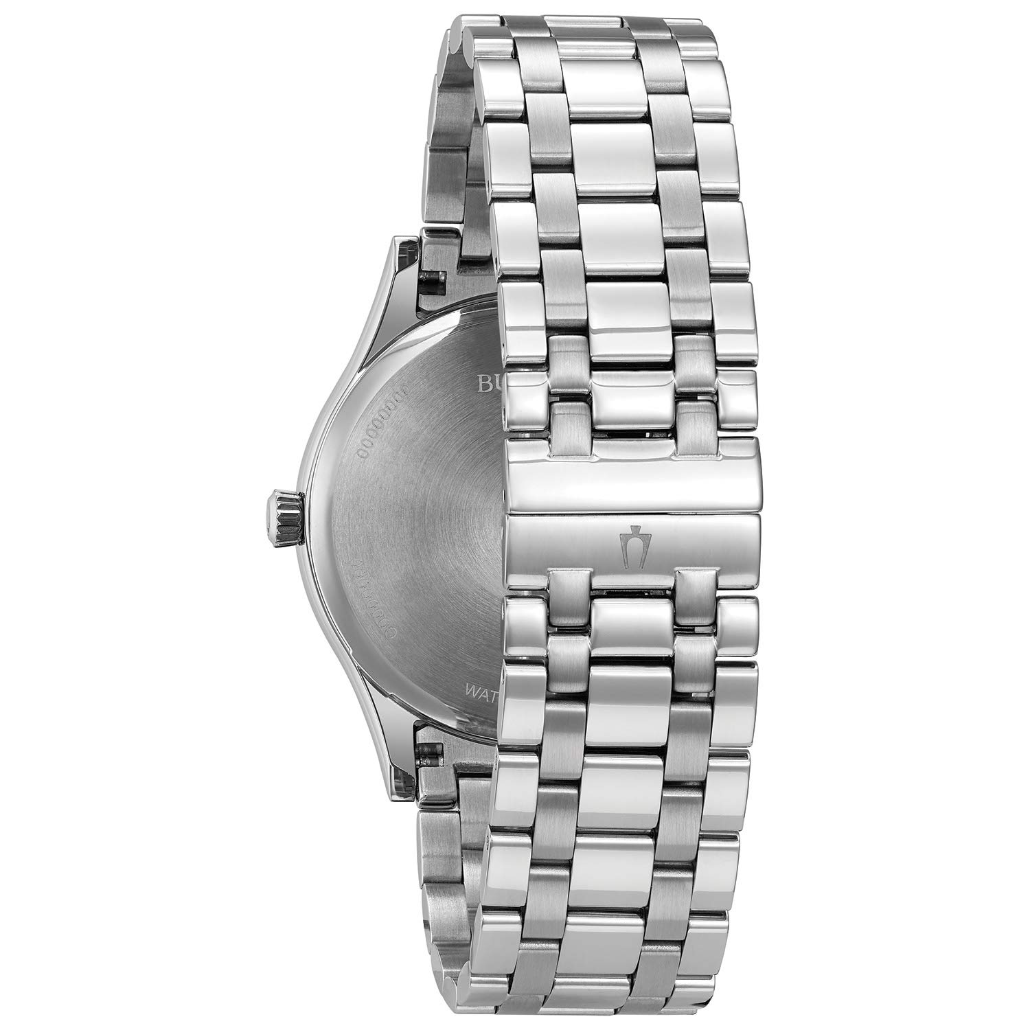 Bulova Men's Classic Stainless Steel Quartz Watch with Date Calendar - Grey Roman Numeral Dial 96B261 | Perfect for Business, Formal Events & Everyday Wear