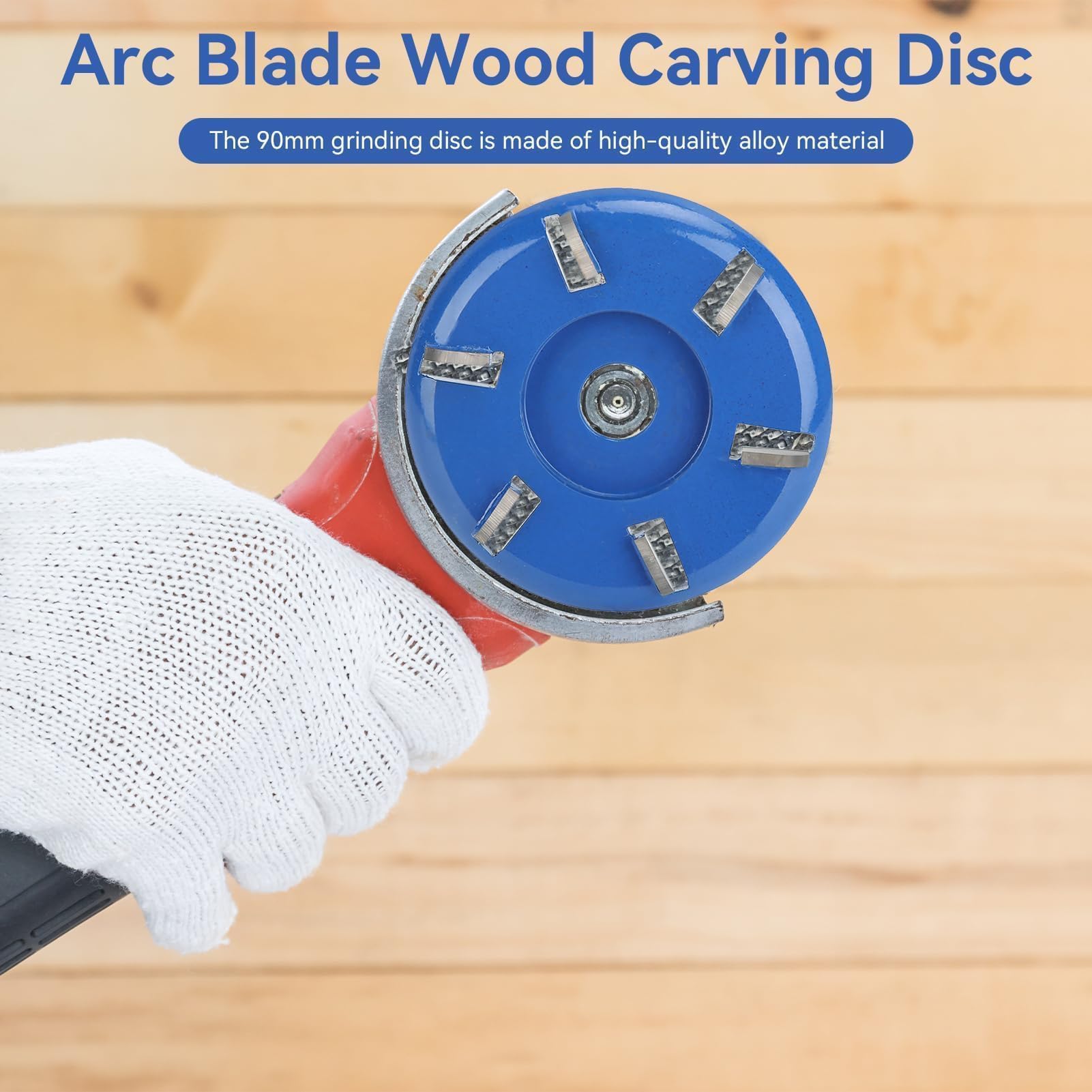 6 Teeth Stump Remover Angle Grinder Wood Carving Disc - Chainsaw Mill Cutter for Woodworking, DIY Projects & Tree Cutting - Durable Woodworking Blade & Chainsaw Wheel for Professional & Home Use (Arc Blade)