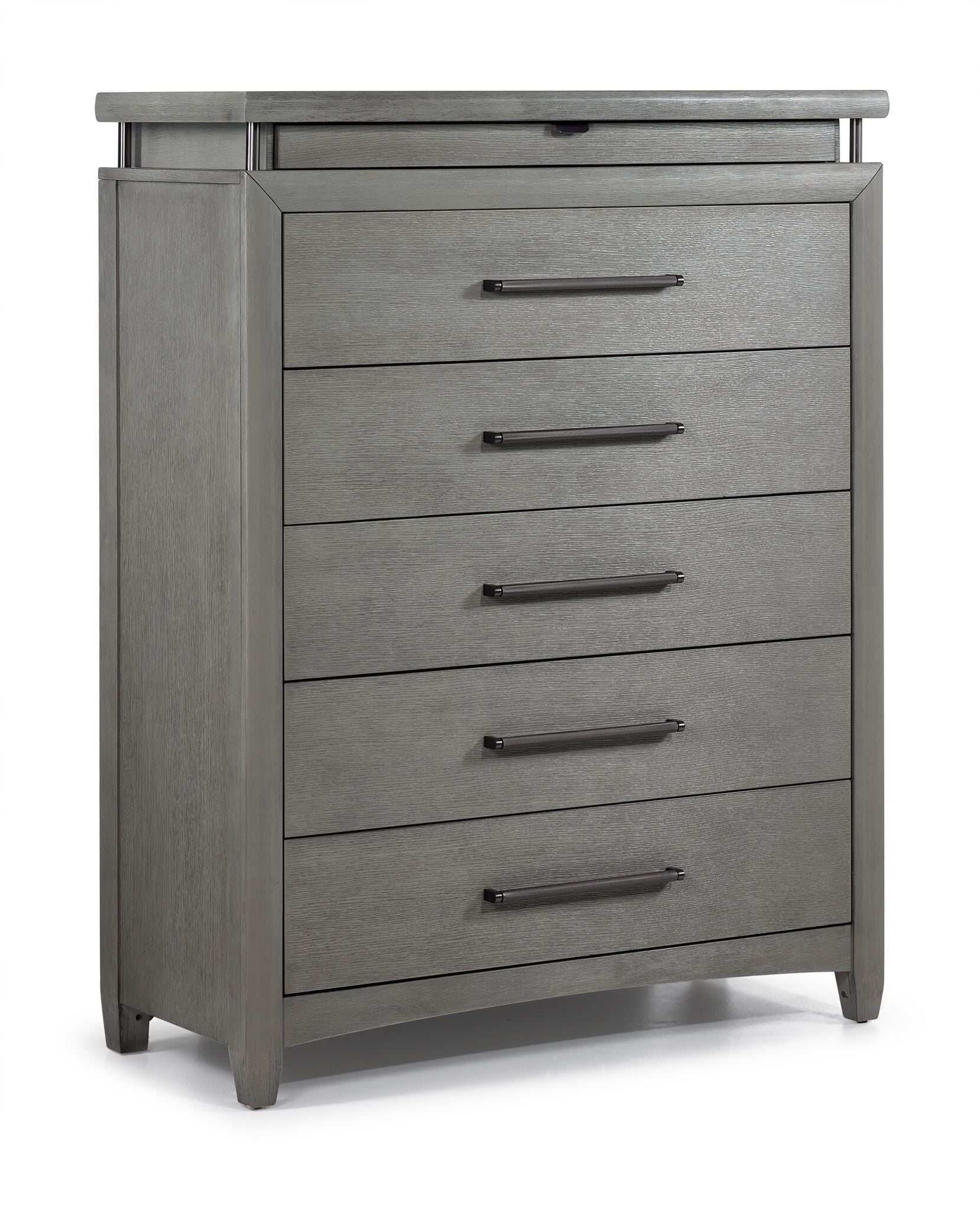 Stylish Grey Chelsea 5-Drawer Chest - Perfect for Bedroom Storage & Organization | Durable Dresser for Home Decor