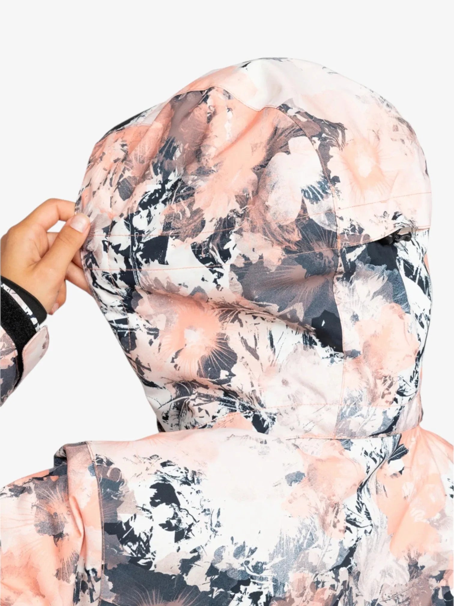 ROXY Jetty Solid Coral Print Snow Jacket - Women's Waterproof Winter Coat for Skiing & Snowboarding