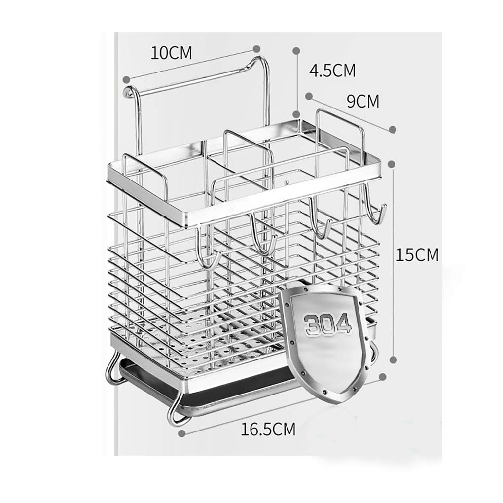 Premium 304 Stainless Steel Dish Drying Rack - 2-Tier Kitchen Utensil Holder with Hooks, Rustproof & No-Drill Design | Space-Saving Countertop Drainer for Plates, Cups & Cutlery | Ideal for Small Kitchens, Apartments & RVs