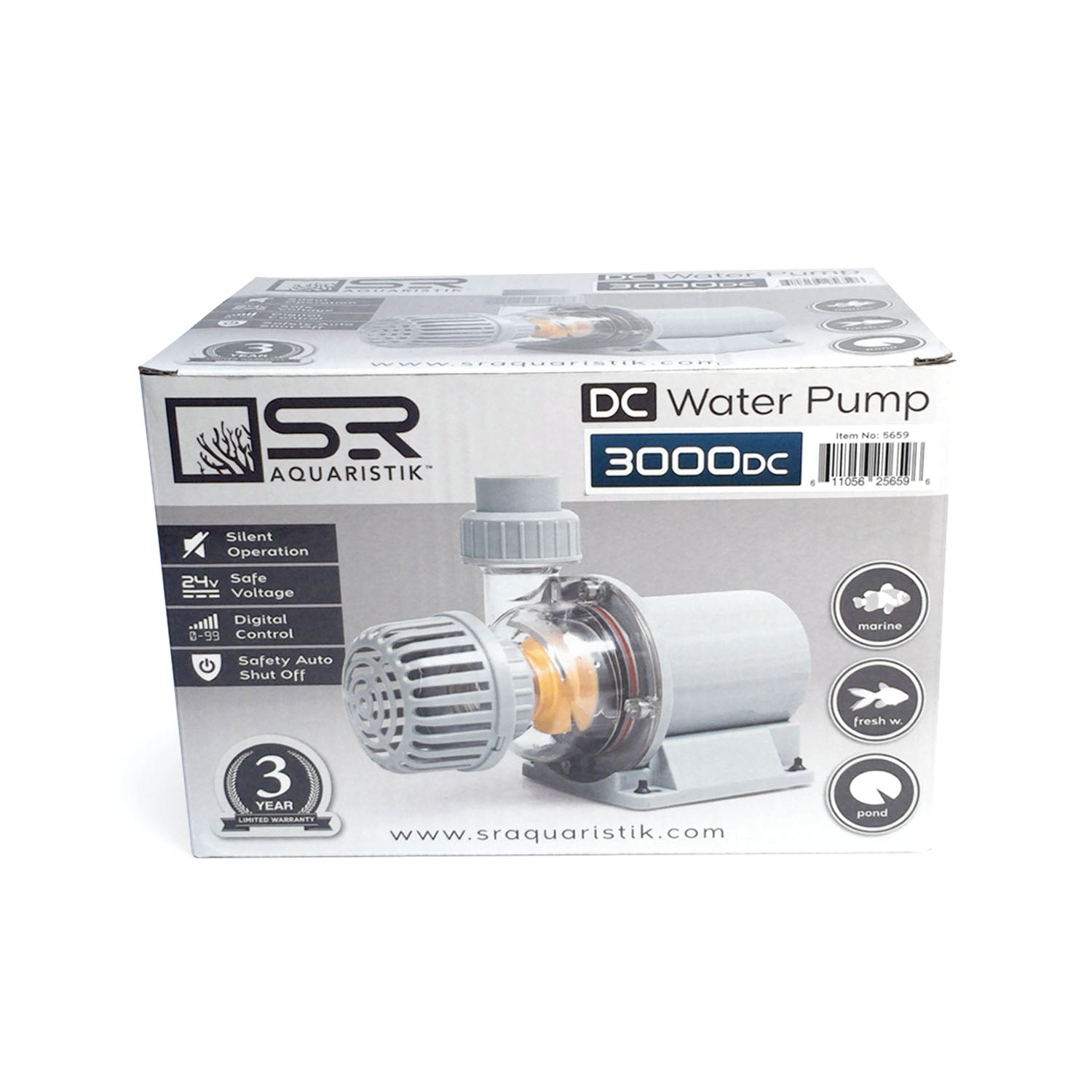 Adjustable Flow DC Water Pump - 12V/24V Submersible Pump for Aquariums, Fountains & Hydroponics - Quiet & Energy Efficient