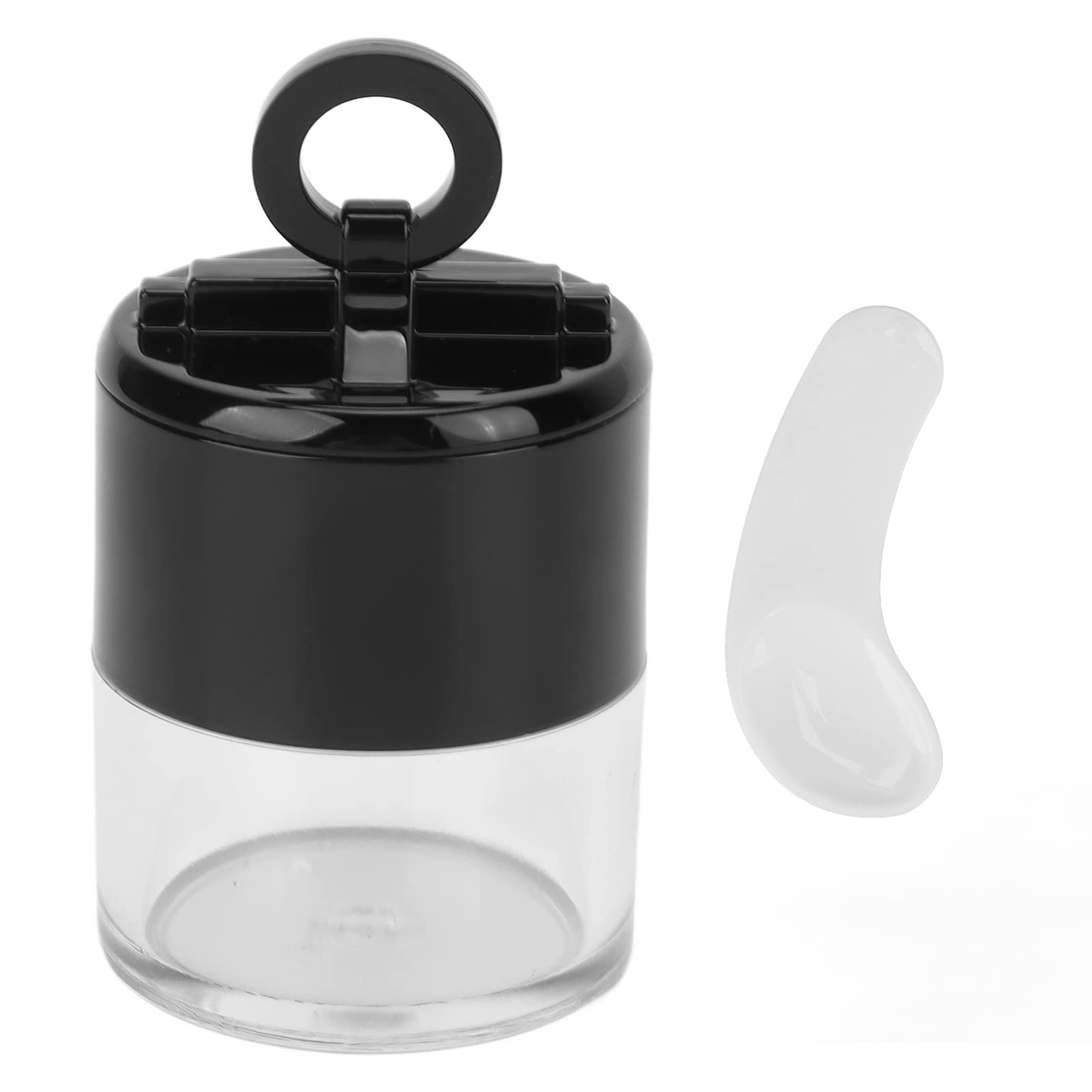 10g/0.34oz Black Refillable Empty Powder Case with Puff & Sifter - Mini Loose Powder Container for Makeup, Blush, Finishing Powder | DIY Cosmetic Storage & Travel-Friendly Compact