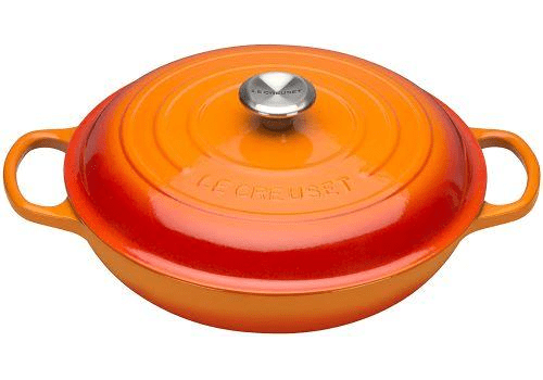 Le Creuset 2.25 Quart Enameled Cast Iron Braiser - Round Dutch Oven with Lid for Slow Cooking, Baking & Searing - Perfect for Stovetop, Oven & Table Serving (Cherry Red)