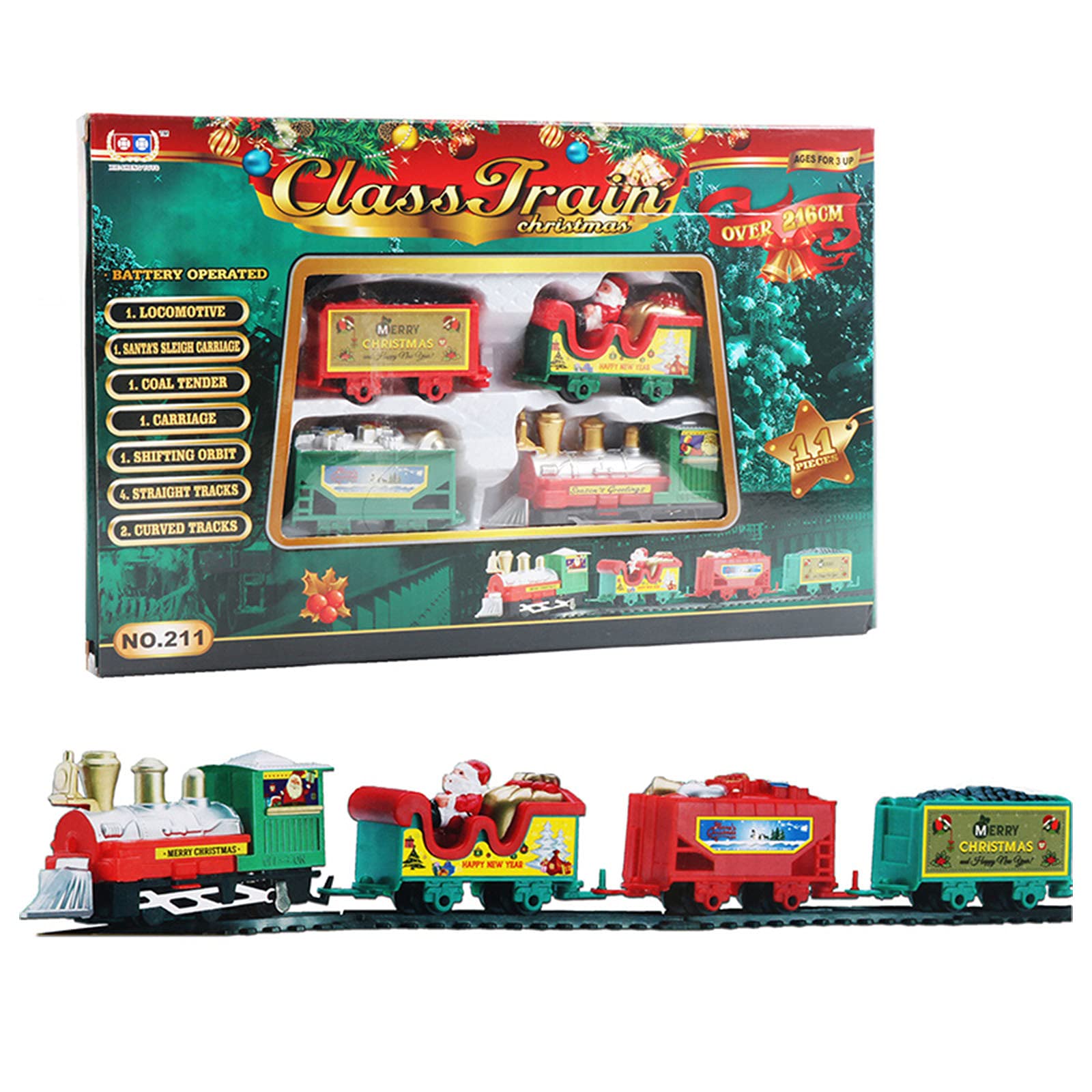 Gosuguu Electric Model Train Set for Kids - Battery Operated Steam Toy Train with Railway Tracks | Christmas Gift for Boys & Girls Ages 3-12 | Perfect for Holiday Play, Birthday Presents & STEM Learning Activities