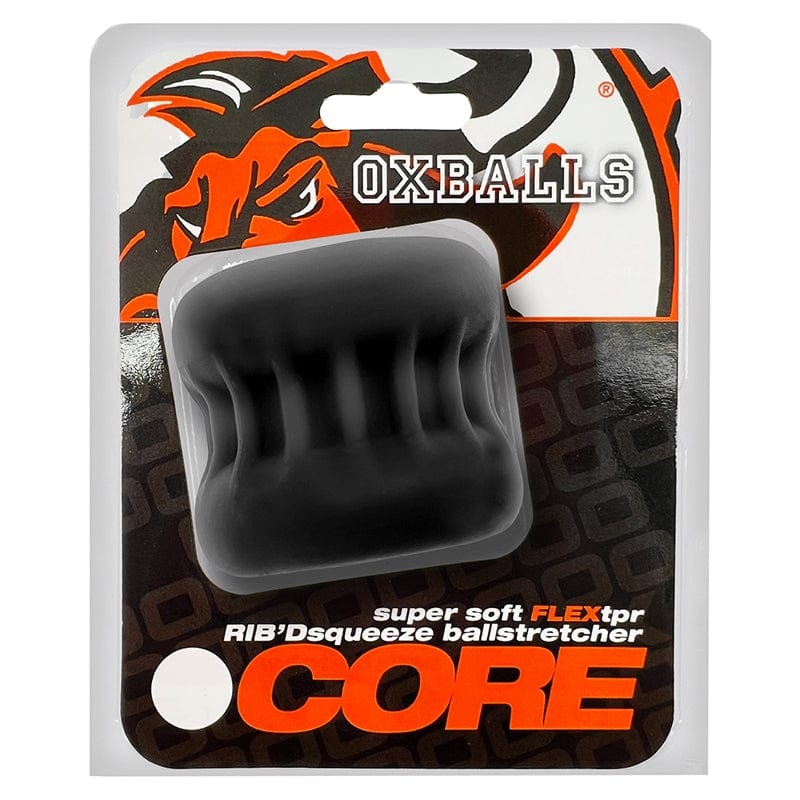 OxBalls Core Grip Squeeze Ball Stretch - Black - Strengthen Hand Grip & Improve Flexibility - Perfect for Physical Therapy, Workouts & Stress Relief