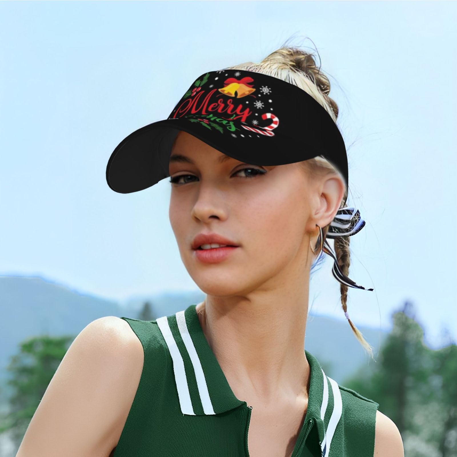 Christmas & New Year Sun Visor Hats for Men & Women - UV Protection Sports Cap for Outdoor Activities, Holiday Parties & Festive Celebrations