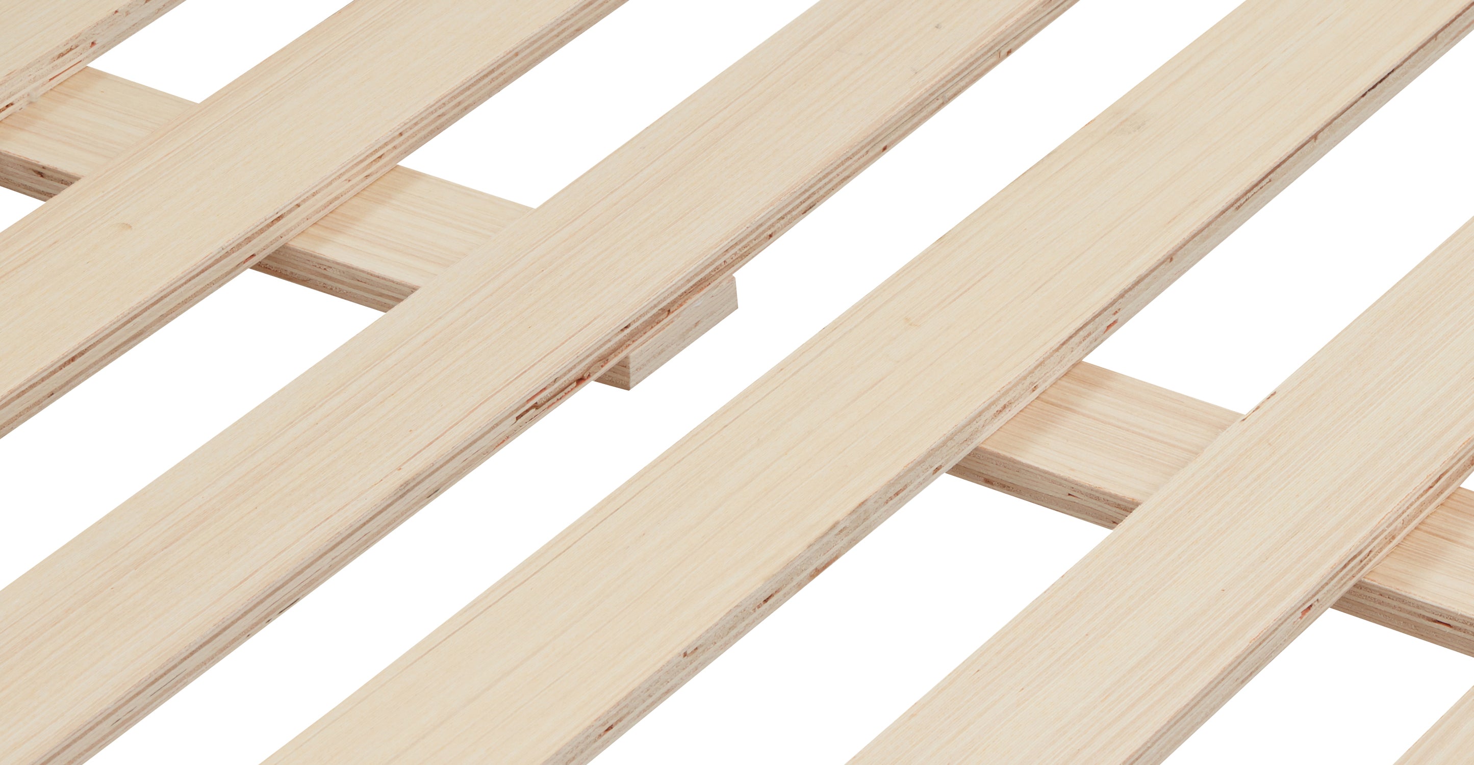 Hestia Queen Bed Frame in Mello White - Modern Platform Bed with Wooden Slats for Bedroom, Guest Room & Master Suite
