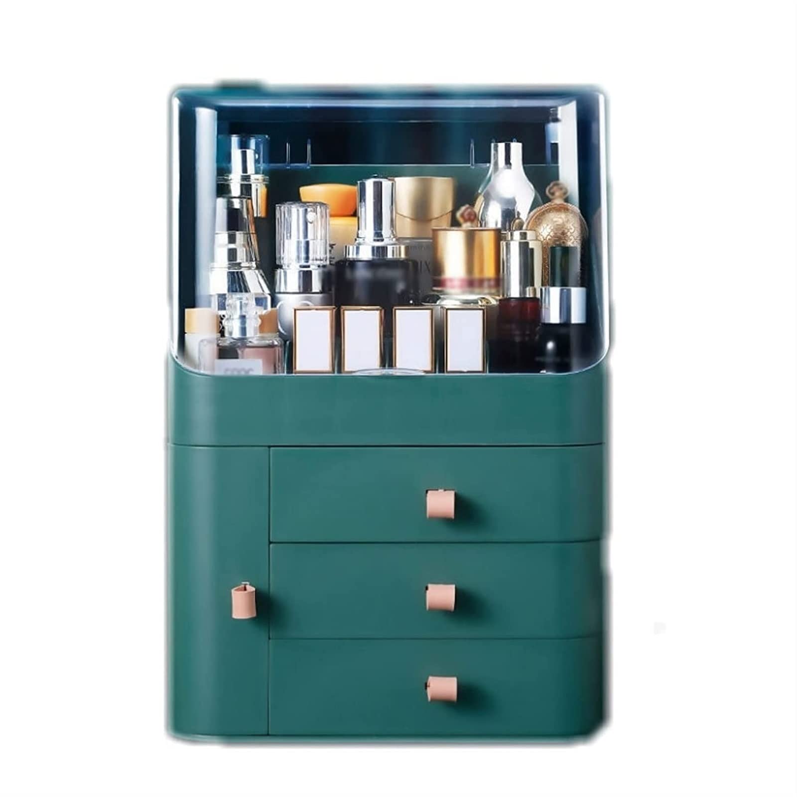 Waterproof & Dustproof Makeup Organizer Box with Lid - Large Cosmetic Storage Case for Skincare, Makeup Display & Organization - Perfect for Bathroom, Dresser, Vanity, Bedroom Countertop & Travel Use