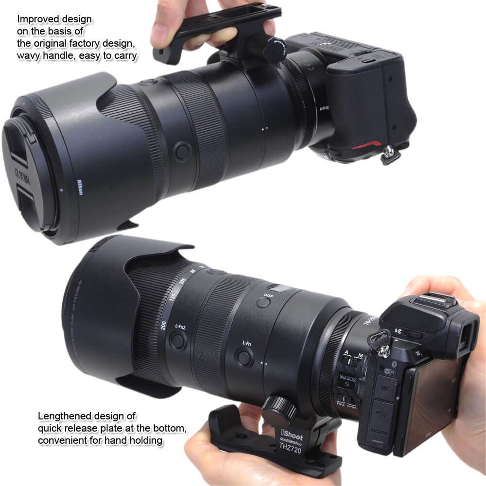Nikon Z 70-200mm f/2.8 & Z 100-400mm f/4.5-5.6 Lens Collar Replacement Foot - Arca-Swiss Tripod Mount Ring with Dovetail - Professional Lens Support Holder for Wildlife & Sports Photography