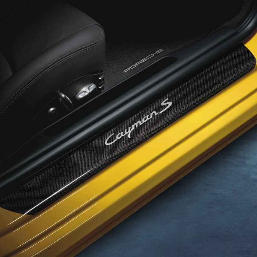 Porsche Carbon Fiber Door Entry Guards - Premium Car Door Sill Protectors for Porsche 911, Cayenne, Panamera - Perfect for Car Enthusiasts & Luxury Vehicle Protection
