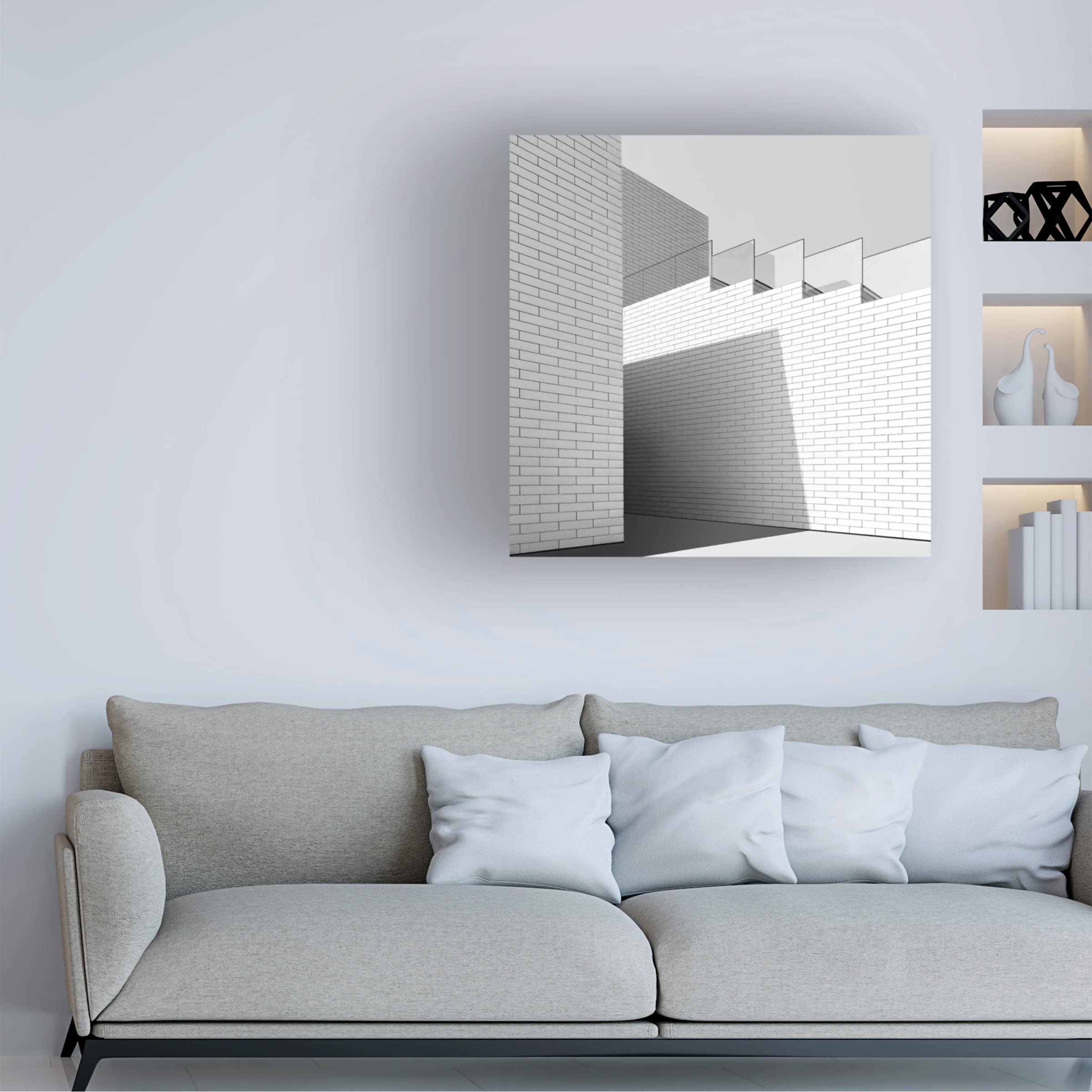 Trademark Fine Art 'Lego House' Canvas Wall Art Print by Inge Schuster - Modern Home Decor for Living Room, Bedroom & Office