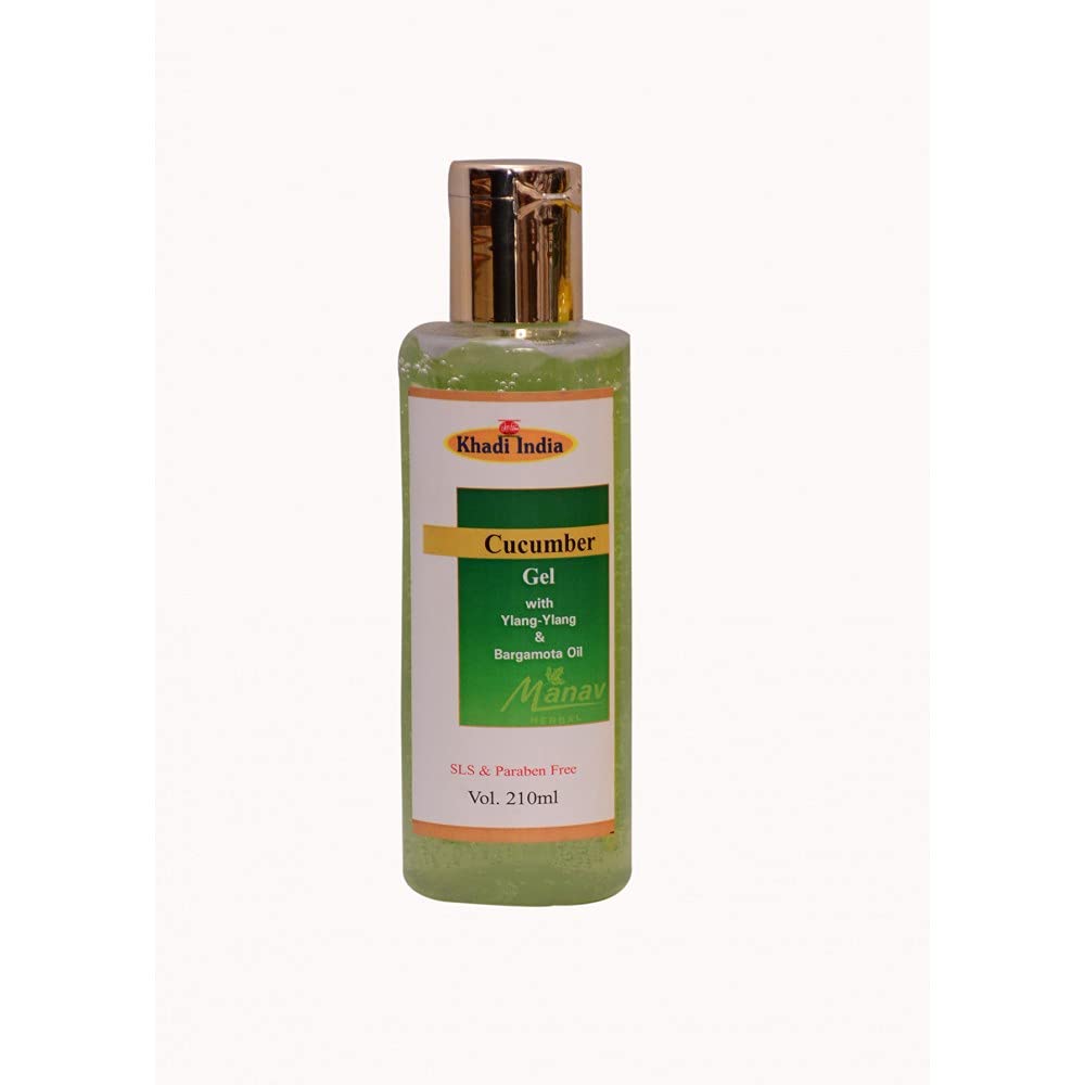 Best Ayurvedic Herbal Cucumber Gel for Skin Care - Natural Cooling & Hydrating Face Gel for Glowing Skin | Perfect for Daily Use, Sunburn Relief & Spa Treatments