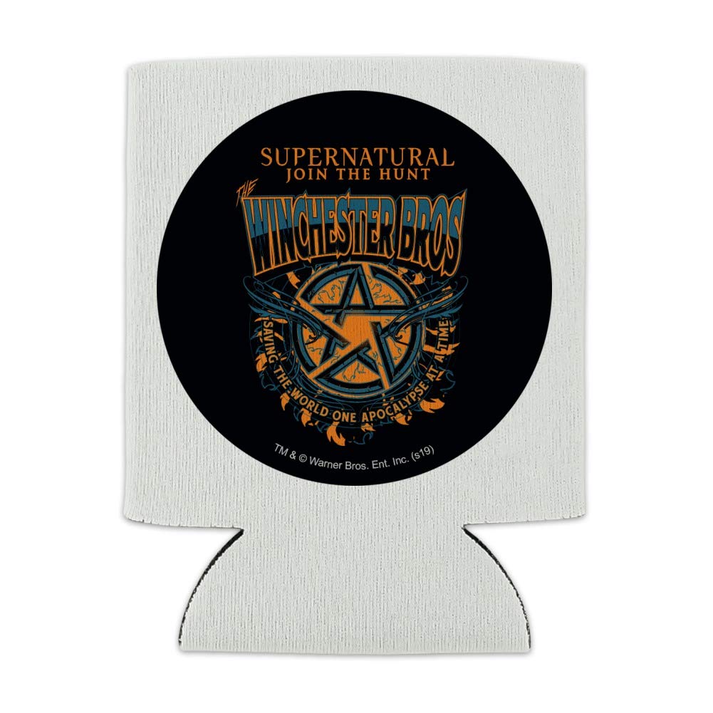 Supernatural The Bros Collapsible Insulated Can Cooler - Reusable Drink Sleeve & Beverage Holder for Beer, Soda & Energy Drinks - Perfect for Camping, BBQs & Outdoor Parties