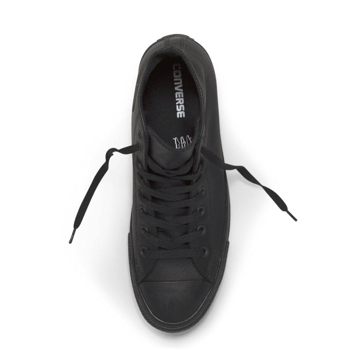 Converse Women's Chuck Taylor All Star High Top Triple Black Leather Sneakers - Stylish & Comfortable for Casual Wear, Street Fashion & Everyday Outfits