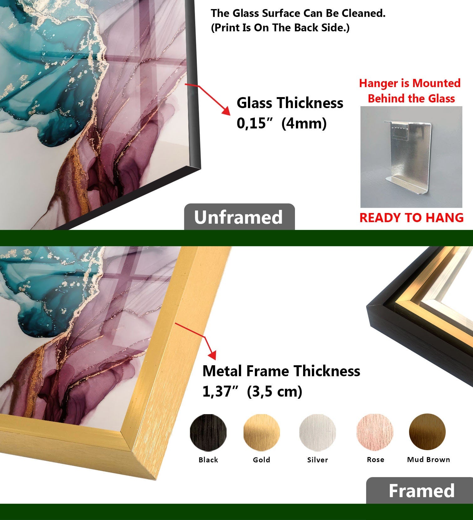 Abstract Pictorial Art Glass Wall Decor - Modern Handmade Glass Art for Living Room, Bedroom & Office - Unique Home & Interior Design Decorations